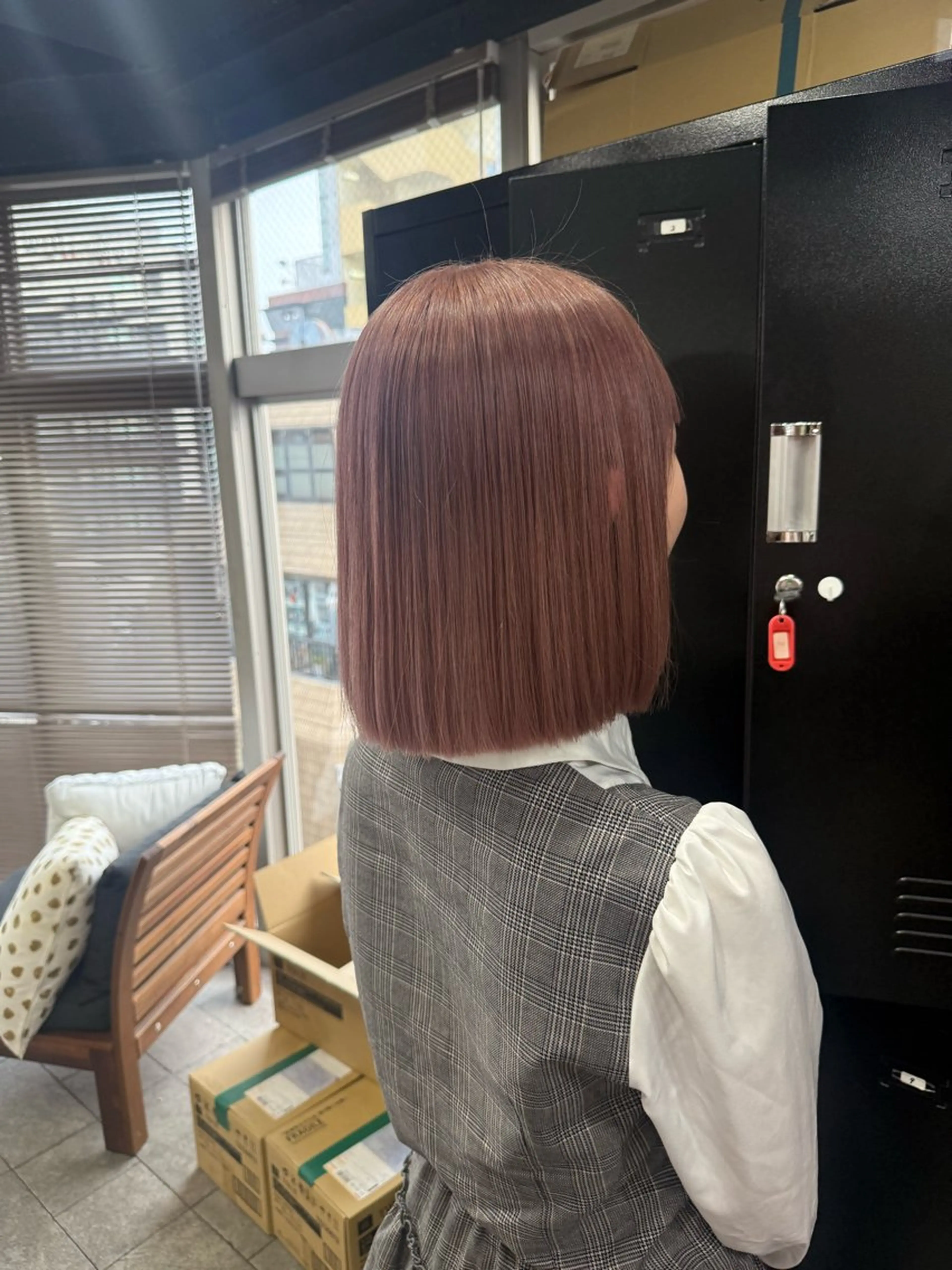 ショート カラー ピンクカラー カット ヘアカラー ハイトーン/エクステ 横浜/RIEのヘアスタイル