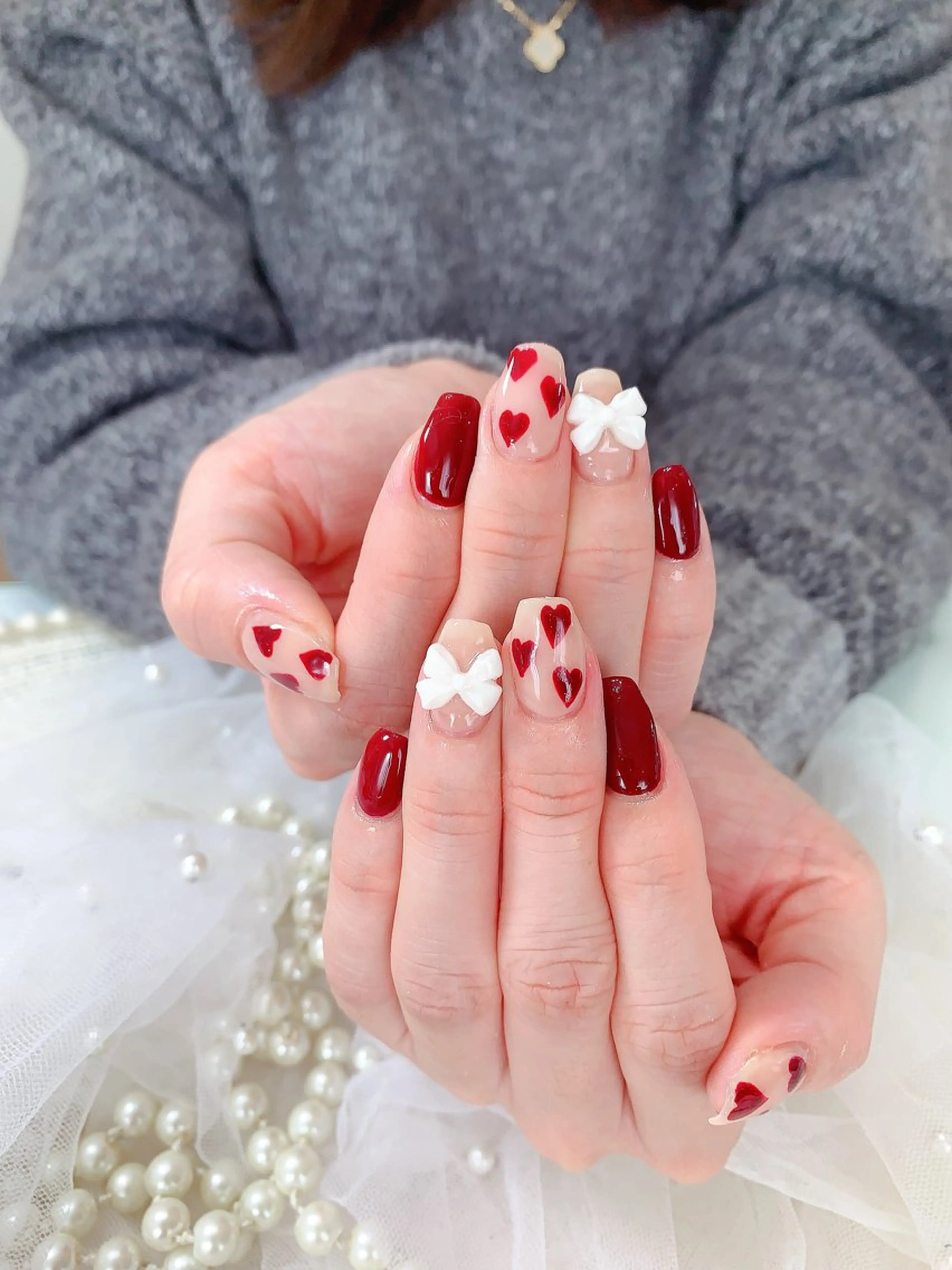 ネイル ネイルサロンAiri 長さ出し·シンプルのネイルデザイン