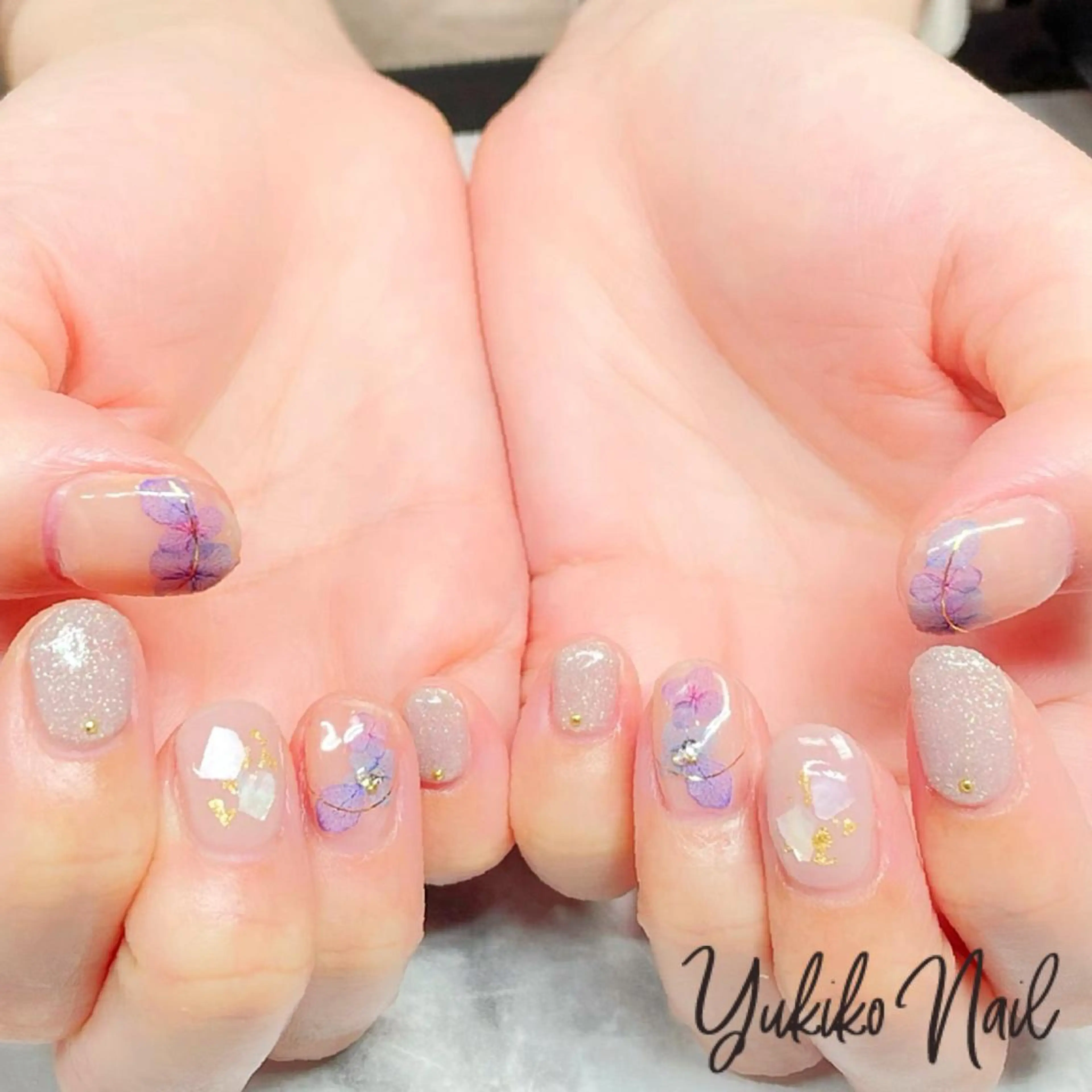 ネイル フラワーネイル オフィスネイル ハンドネイル ユキコ ネイルのネイルデザイン