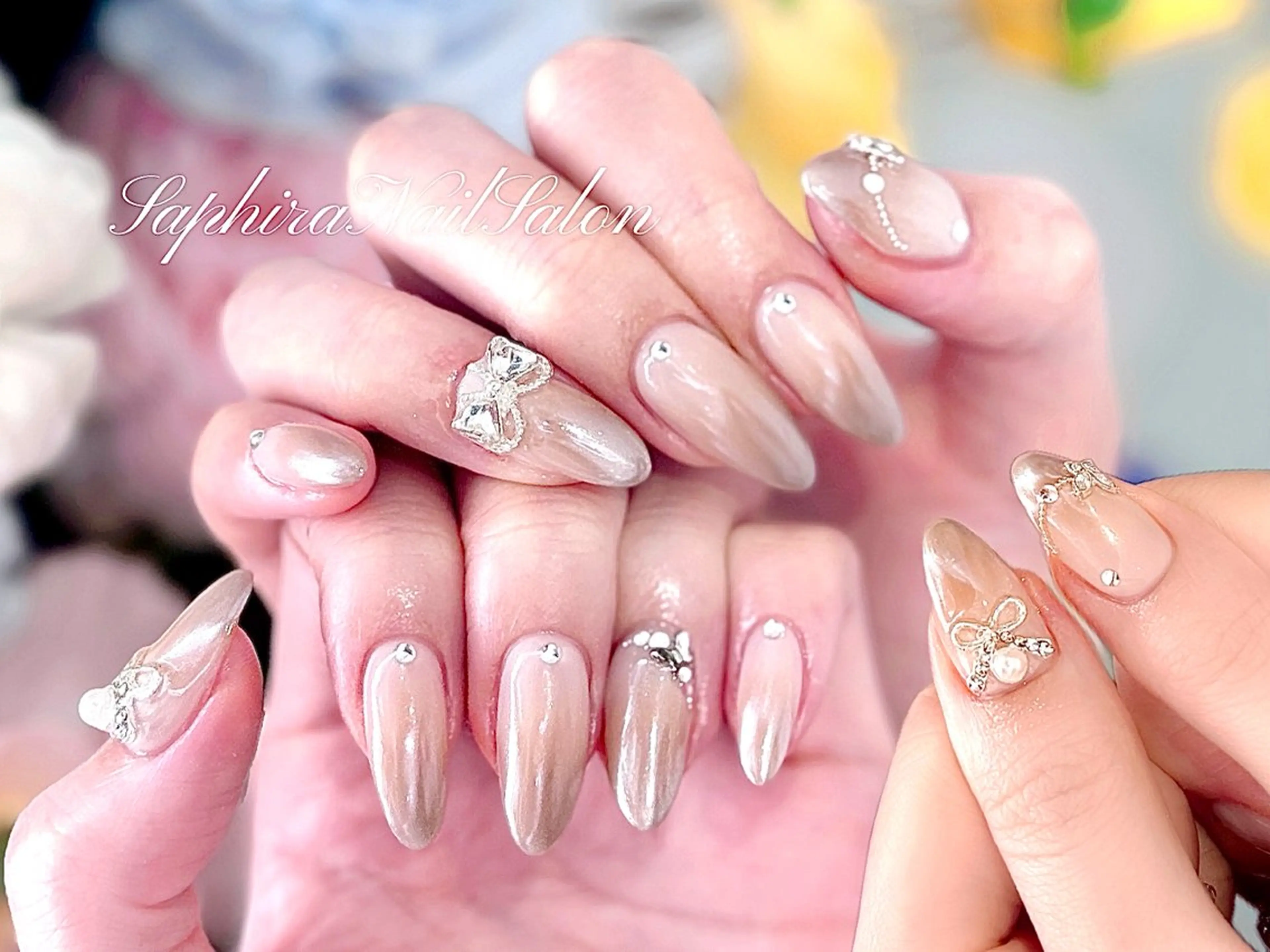 カラー ハンドネイル Saphiraネイル サロン錦糸町のネイルデザイン