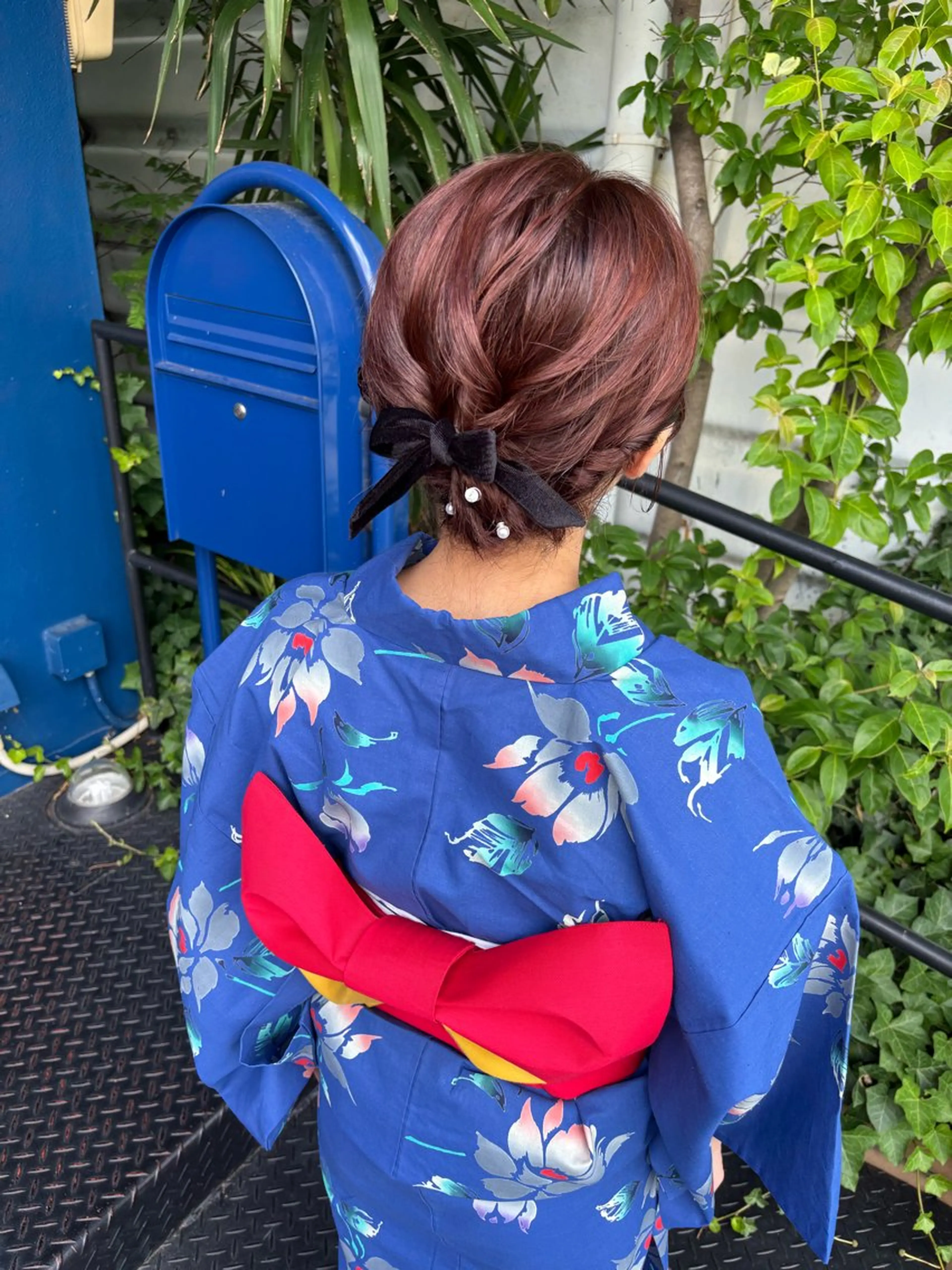 ヘアアレンジ ボブ 浴衣 ヘアセット はっとり ななせのヘアスタイル