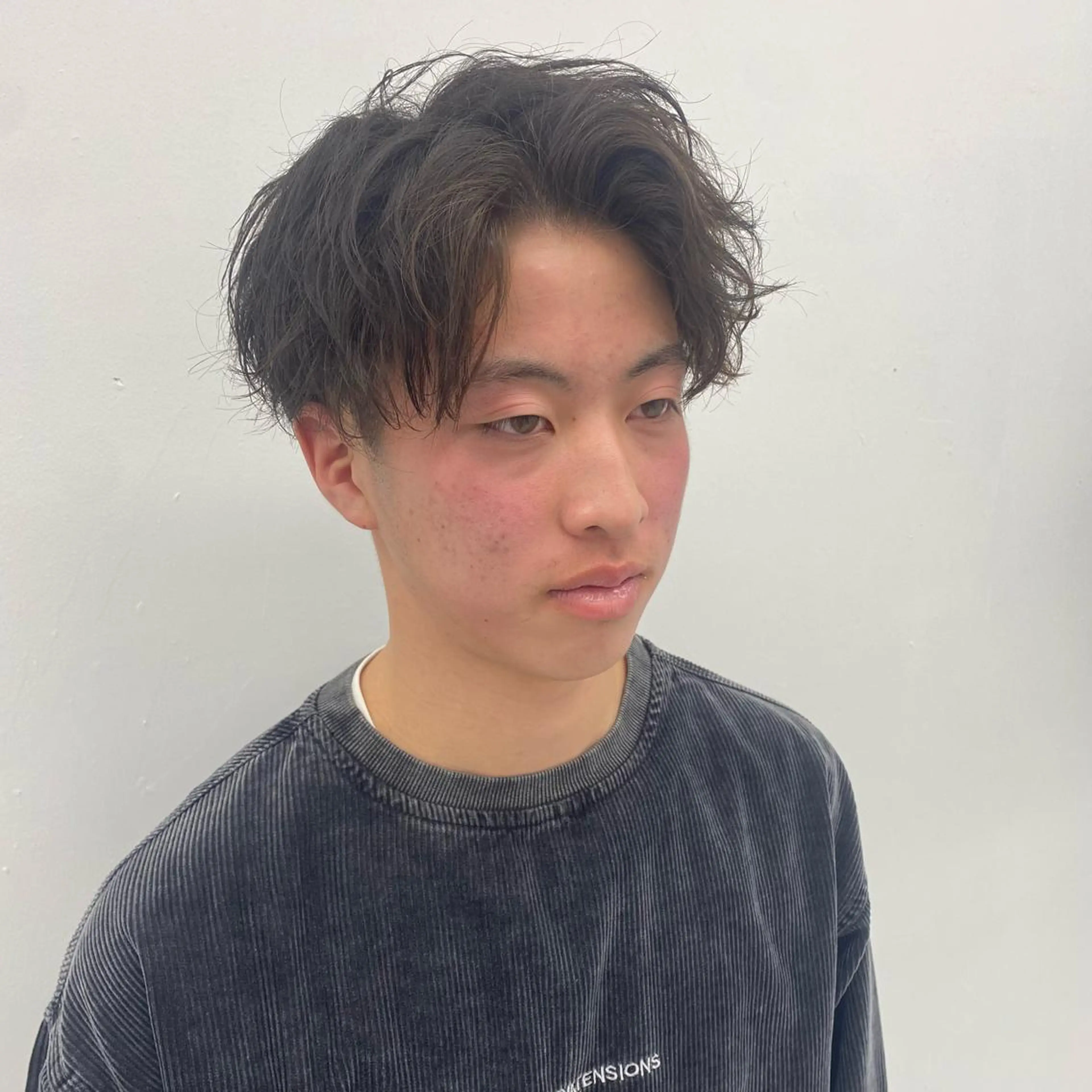 メンズ センターパート 柏メンズパーマ特化 蛯谷  晃裕のヘアスタイル