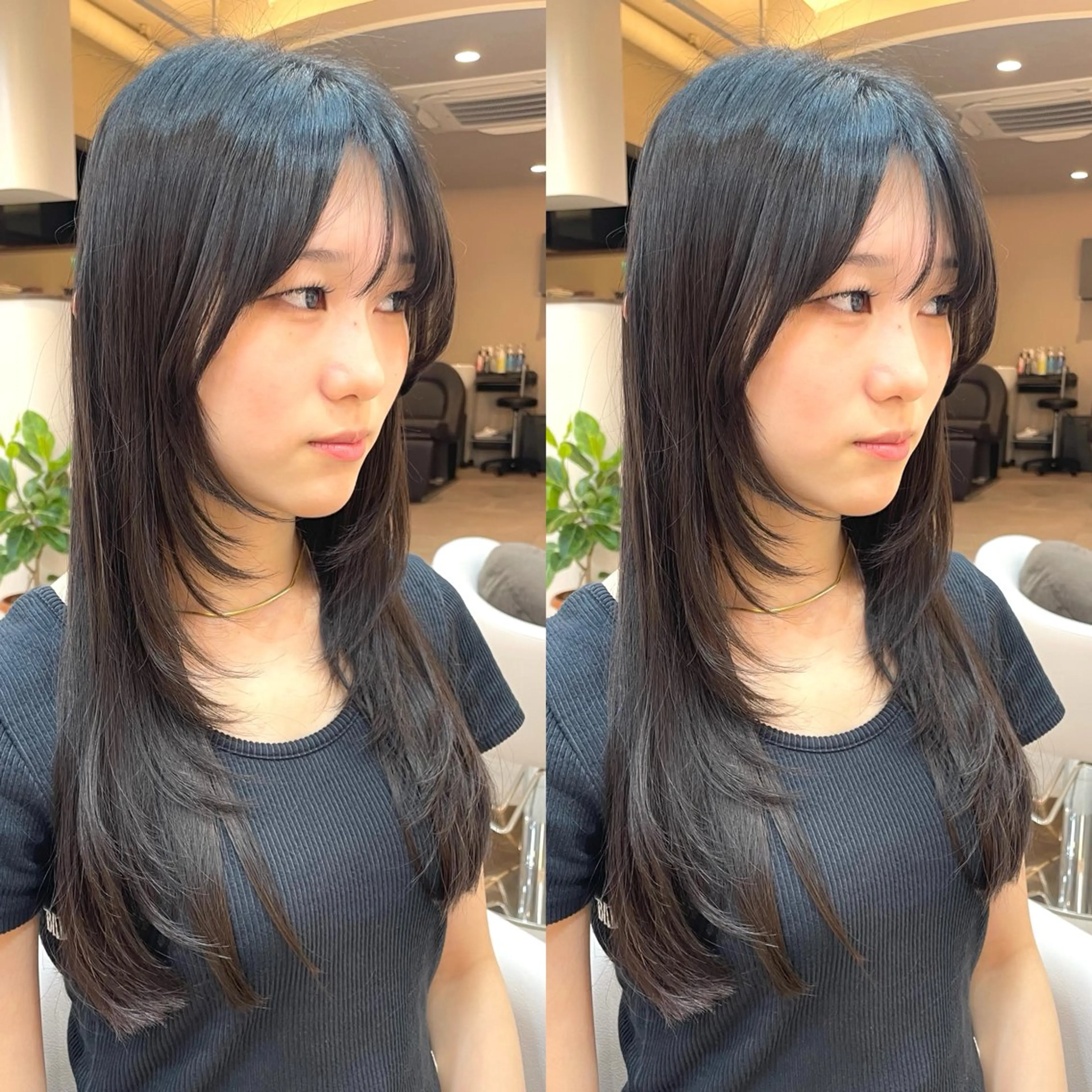 ロング カット ヘアセット ブリーチ無しダブル カラー🦕まどかのヘアスタイル