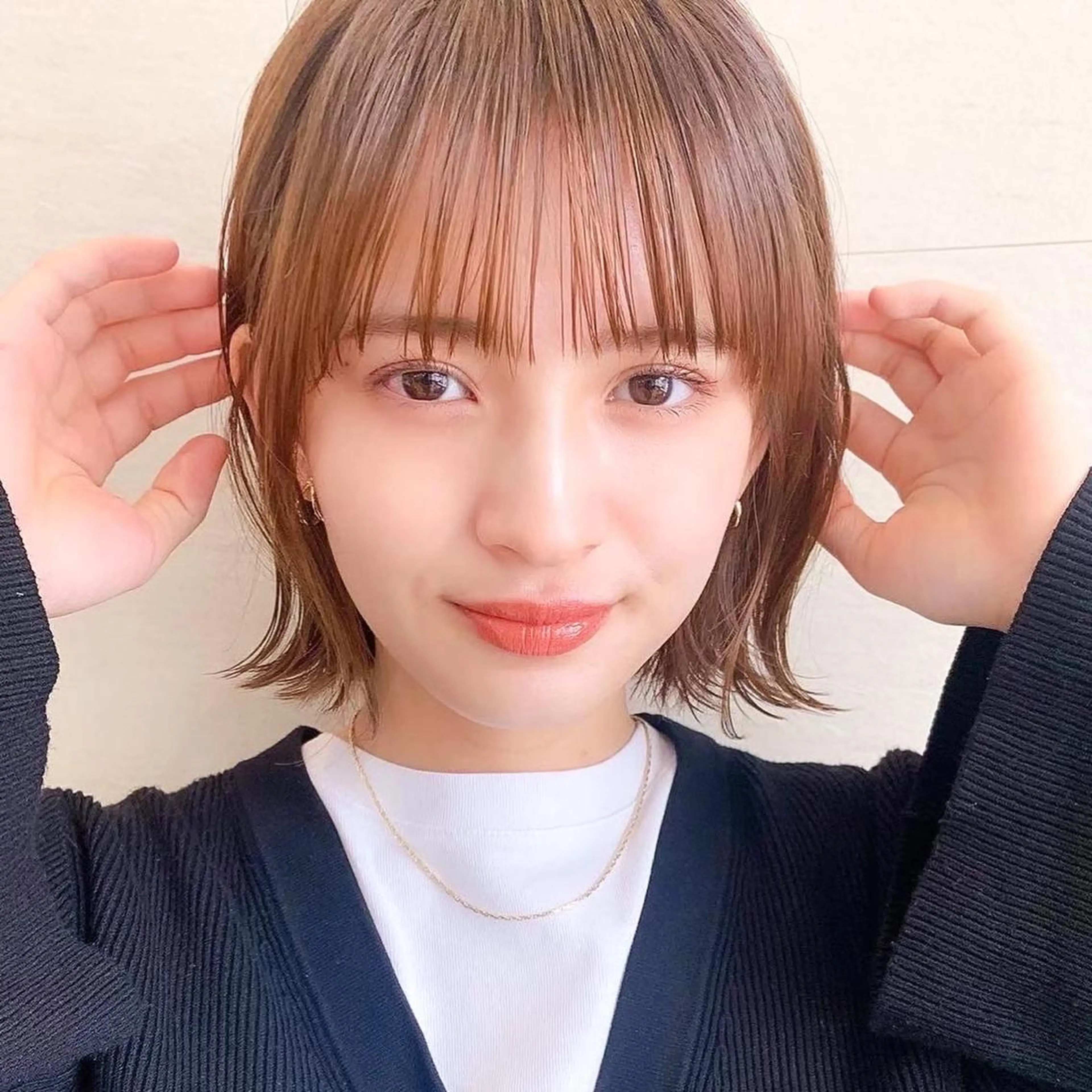 ミディアム カラー 🌱小顔ヘア/ボブ ミディアム/双葉🌱のヘアスタイル