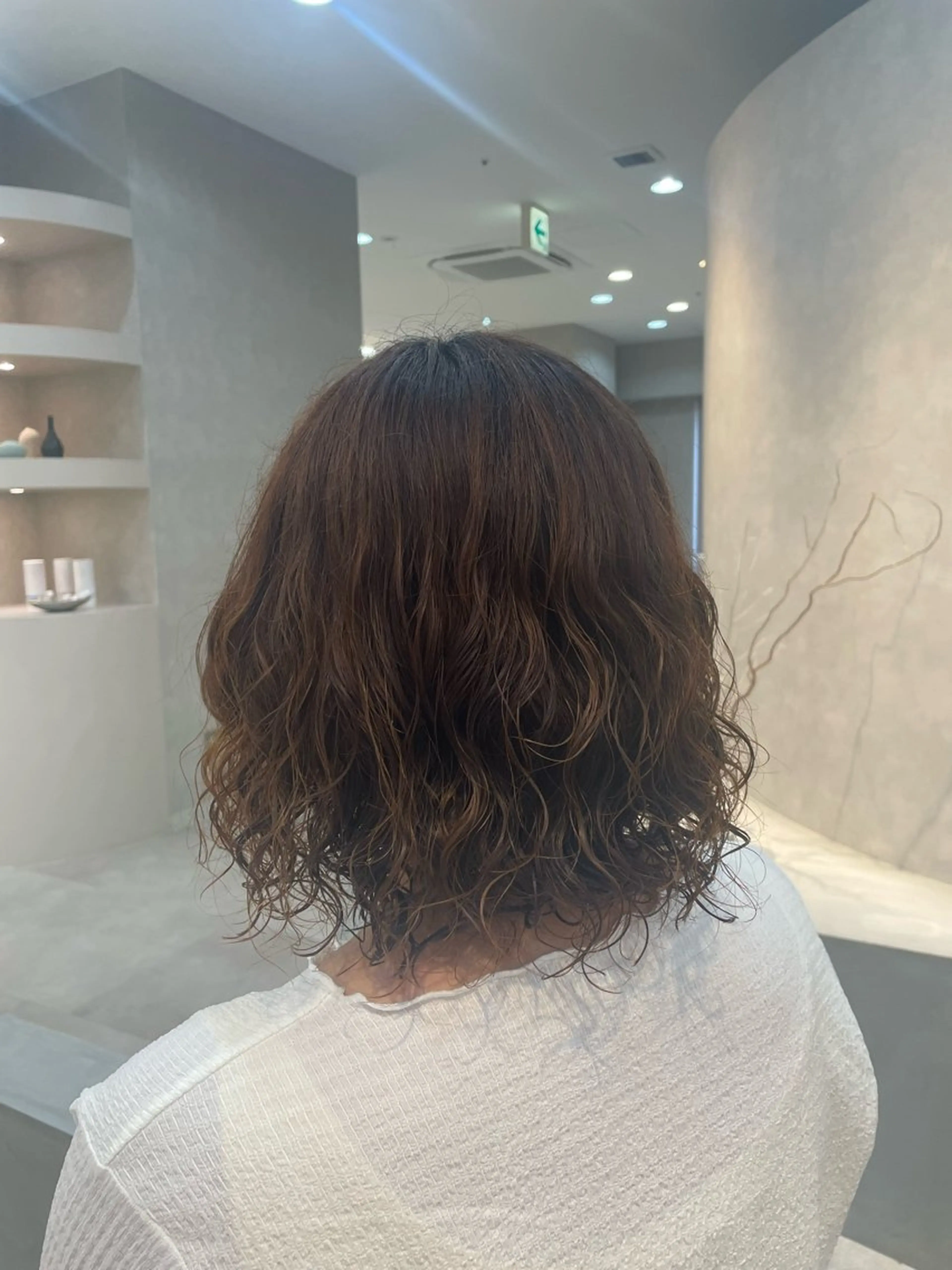 ミディアム パーマ ミディアムパーマ ボブ 吉川 コヒロのヘアスタイル