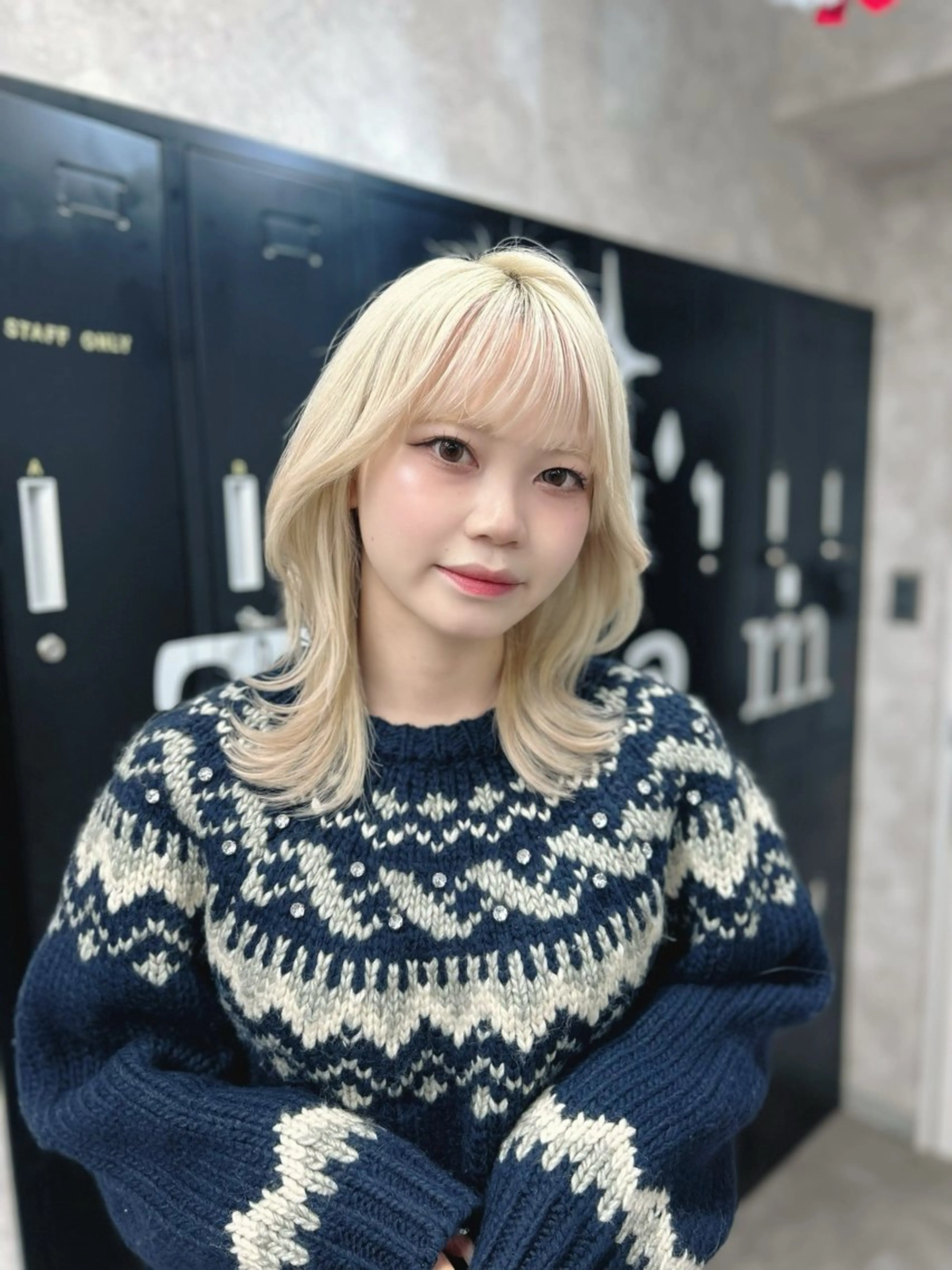 ミディアム カラー カット ヘアカラー 💕ブリーチ/ヘアメ 🎀YUUKAのヘアスタイル