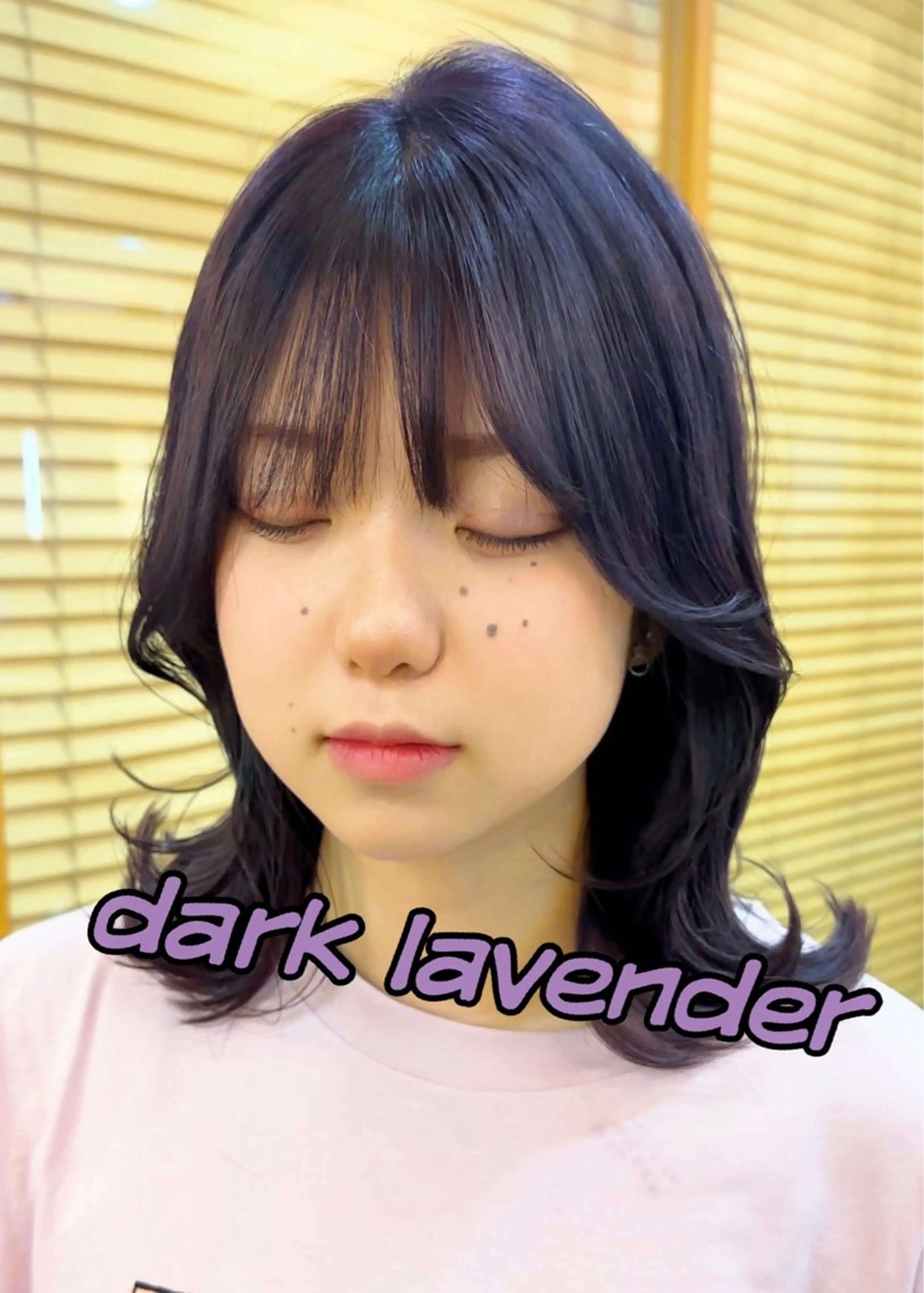 ミディアム カラー ブリーチ 透明感カラー ディープラベンダー ラベンダーカラー ペッツ本店 スタイリスト増田ゆきのヘアスタイル