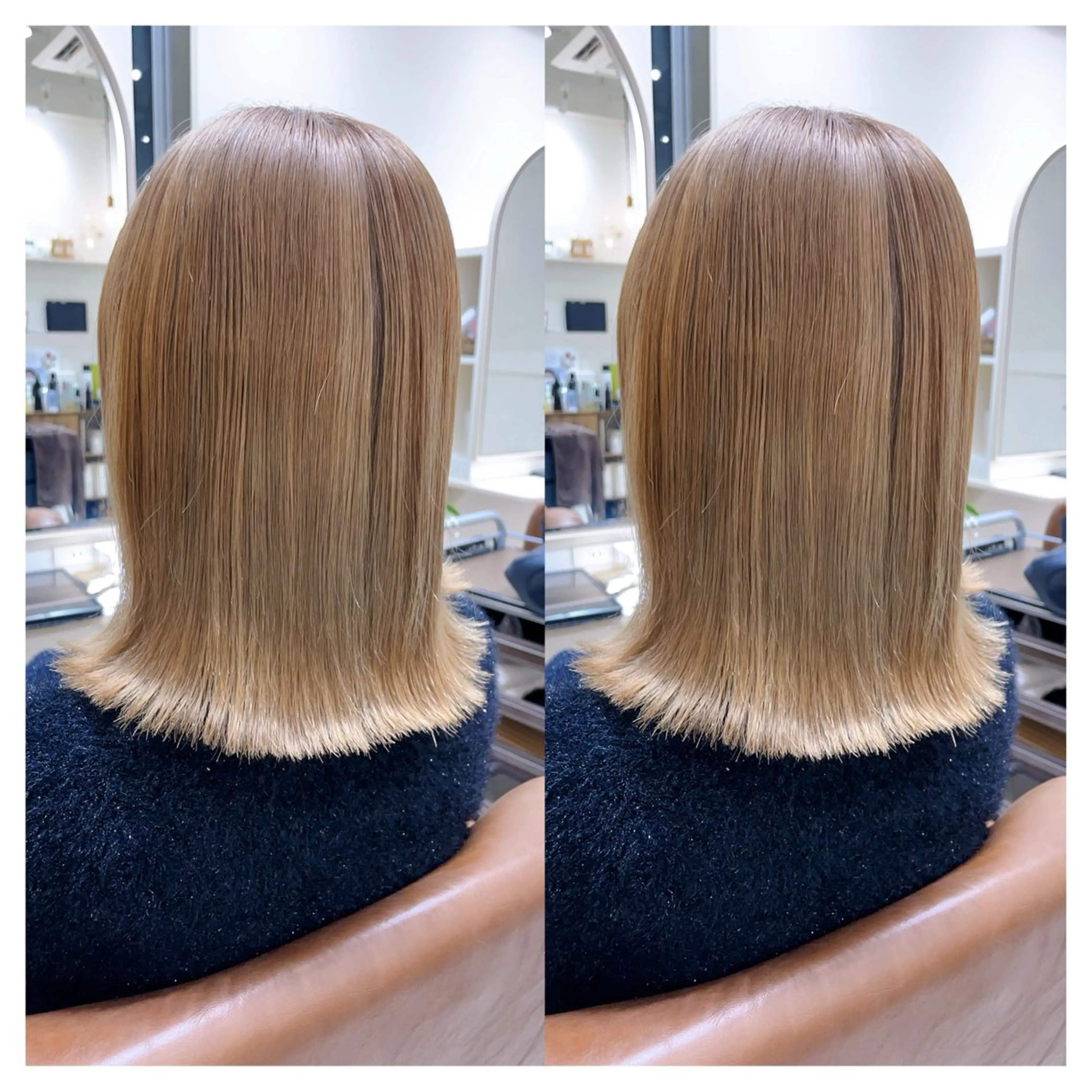 ミディアム カラー カット ヘアカラー トリートメント 村山 茉衣のヘアスタイル