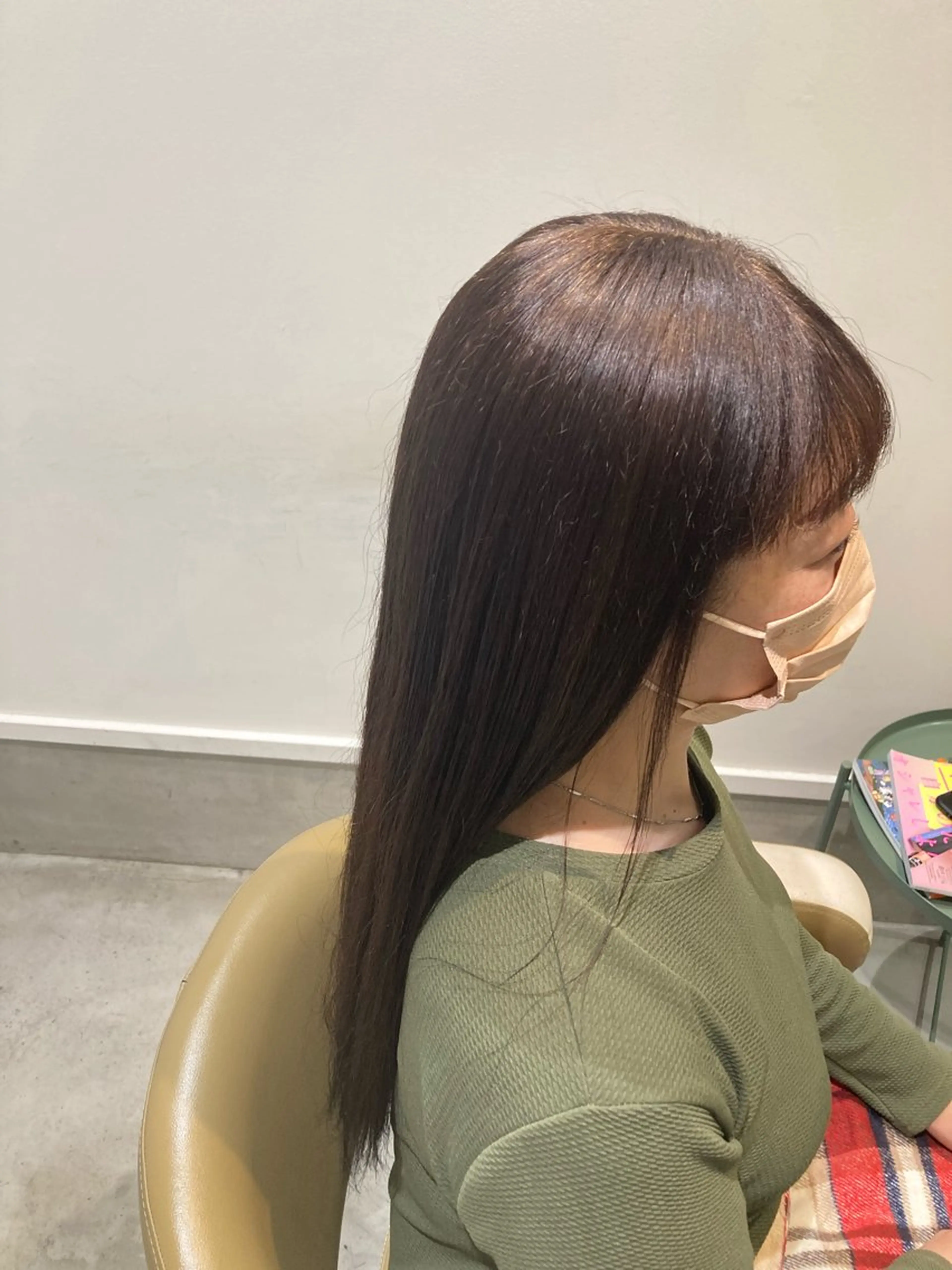 ロング カット 縮毛矯正 折本 沙織のヘアスタイル