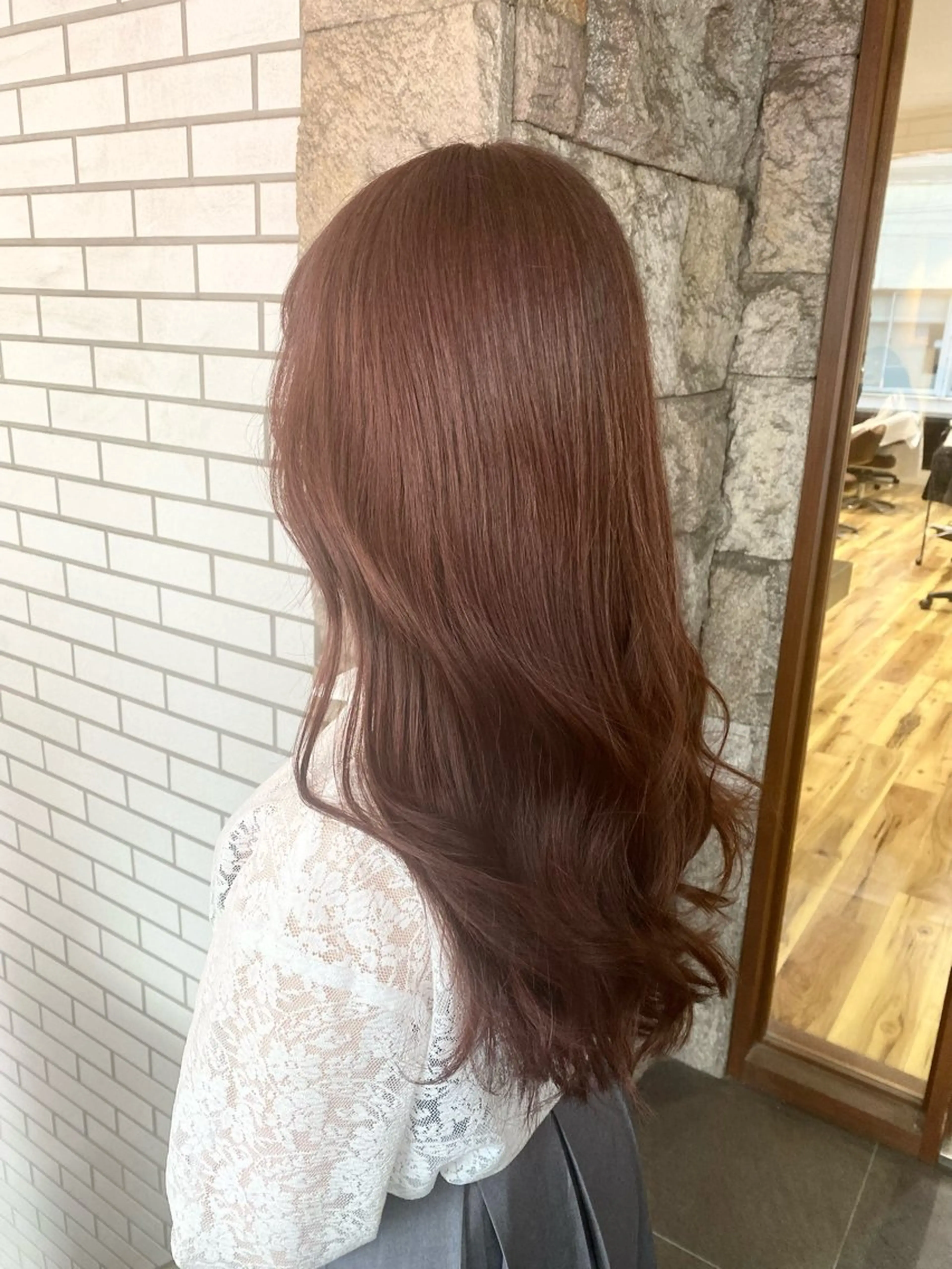 ロング カラー ベージュカラー ピンクカラー ピンクベージュ 萩原 凌✄﻿のヘアスタイル