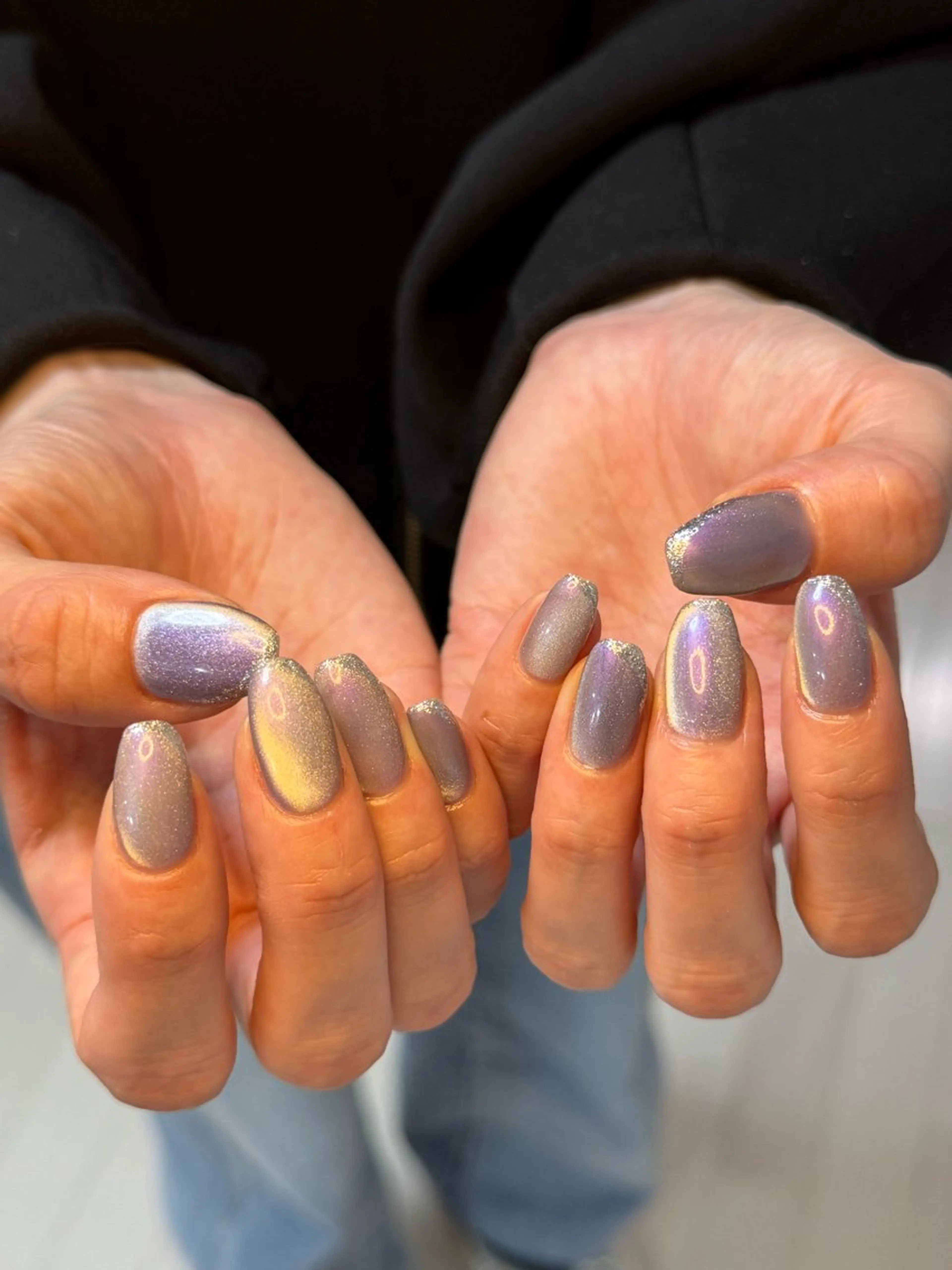 ネイル アートネイル オーロラネイル チークネイル フレンチネイル ガラスフレンチ ハンドネイル 🎀🎀YooLi Nail Salonのネイルデザイン