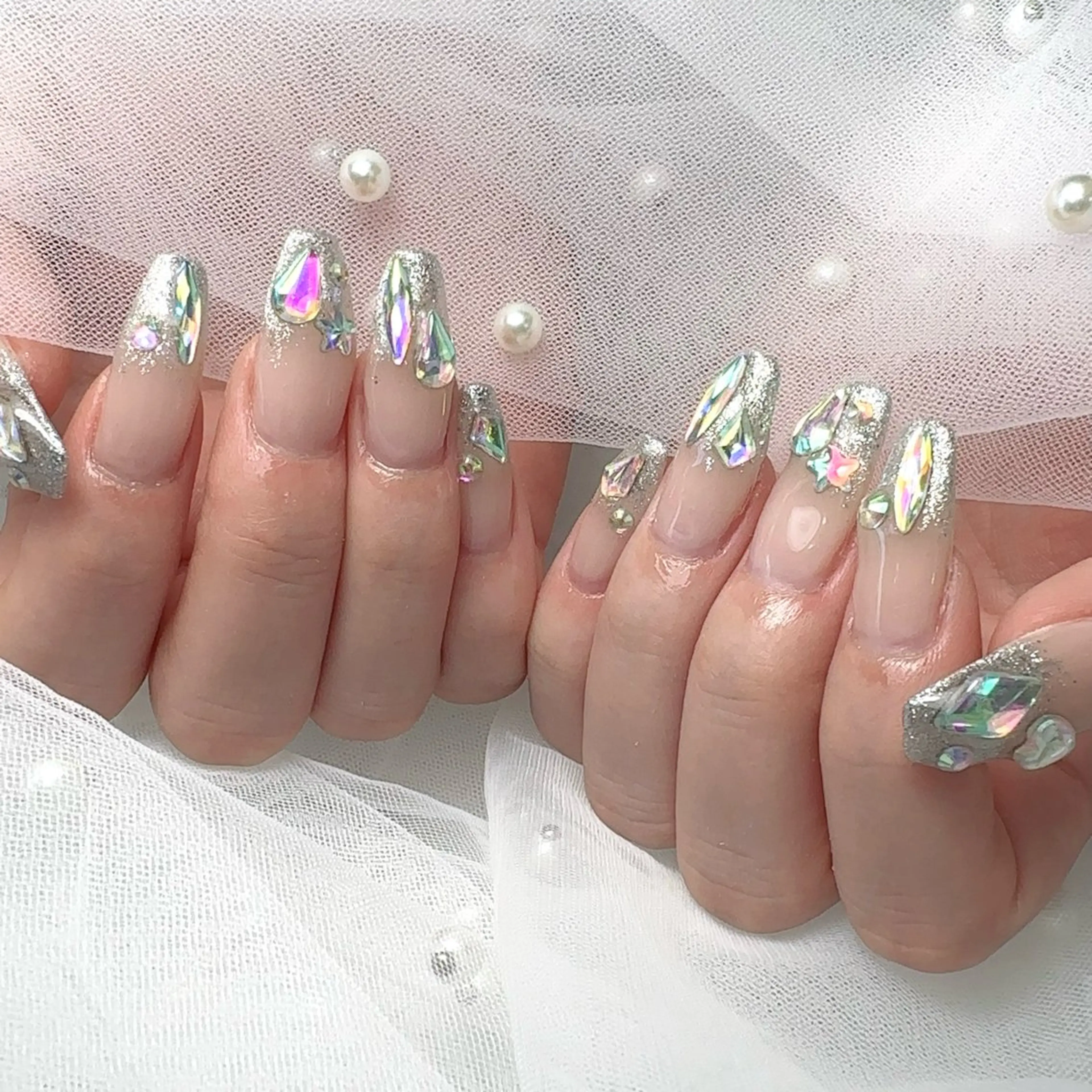セミロング ハンドネイル フットネイル ネイル&エステ asukaのネイルデザイン