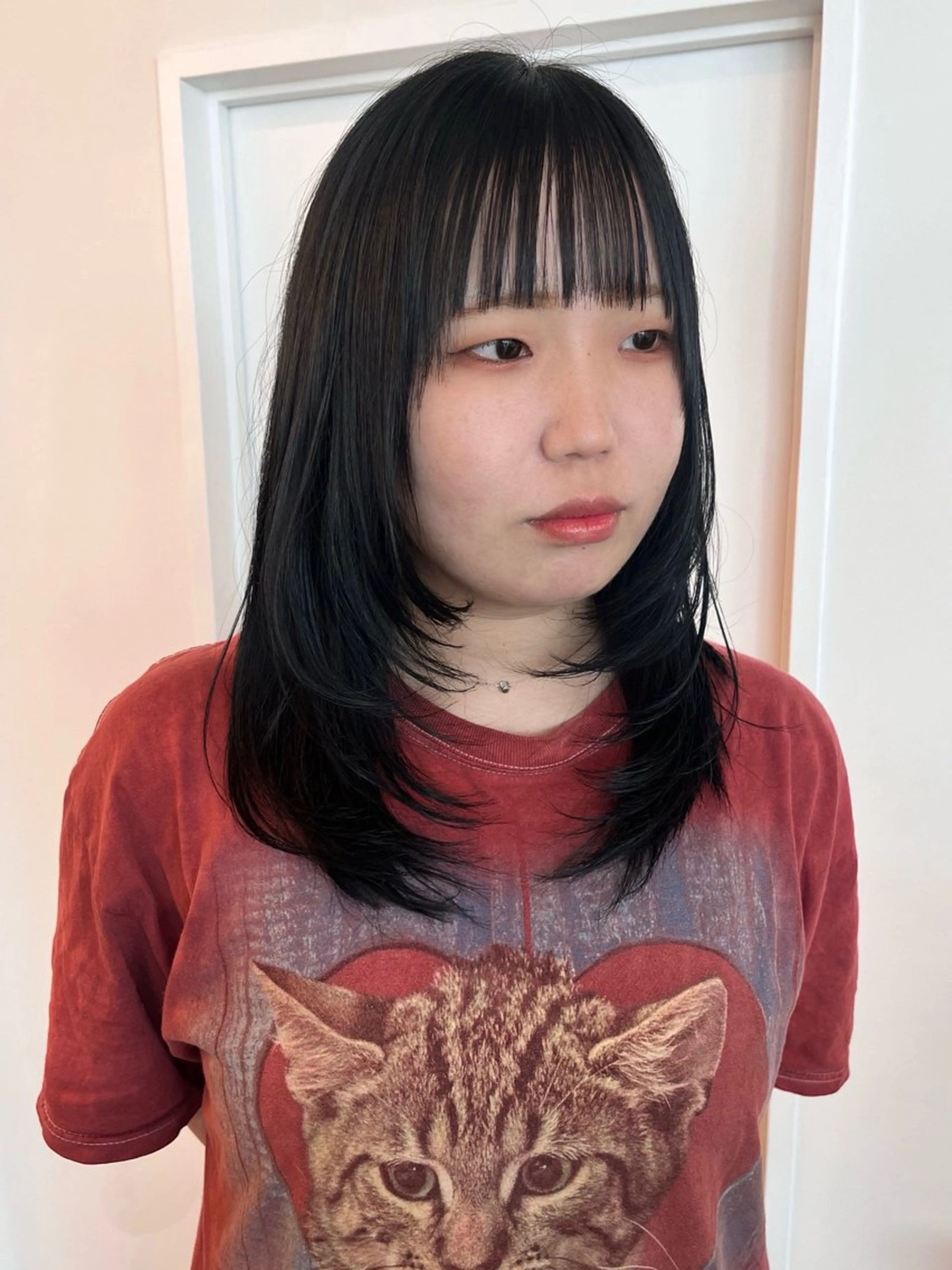 ミディアム レイヤーカット レイヤーカット/韓国 ヘア/ honokaのヘアスタイル