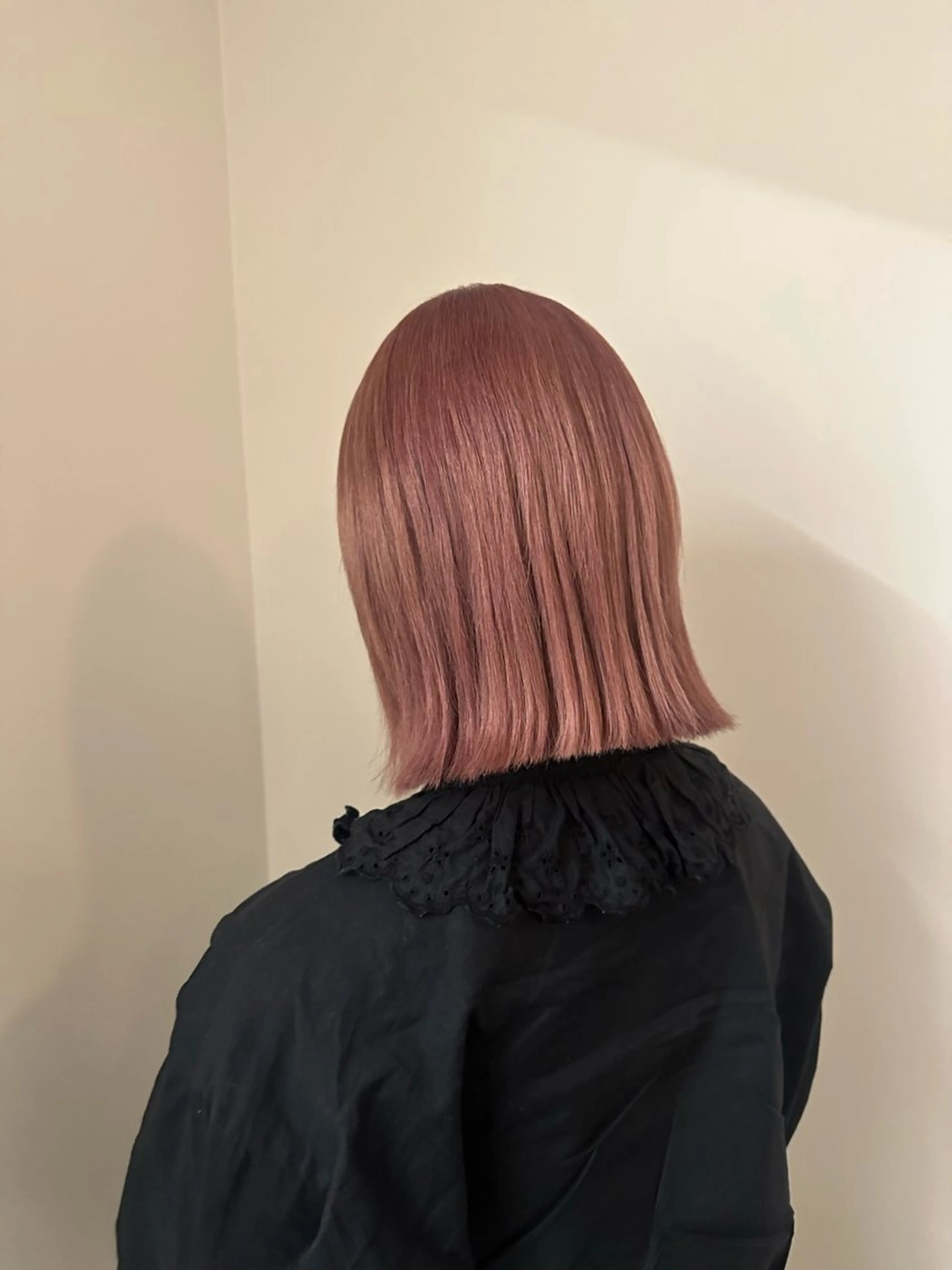 ミディアム カラー ブリーチ オレンジ ピンクカラー 透明感カラー/中崎町 fukaのヘアスタイル
