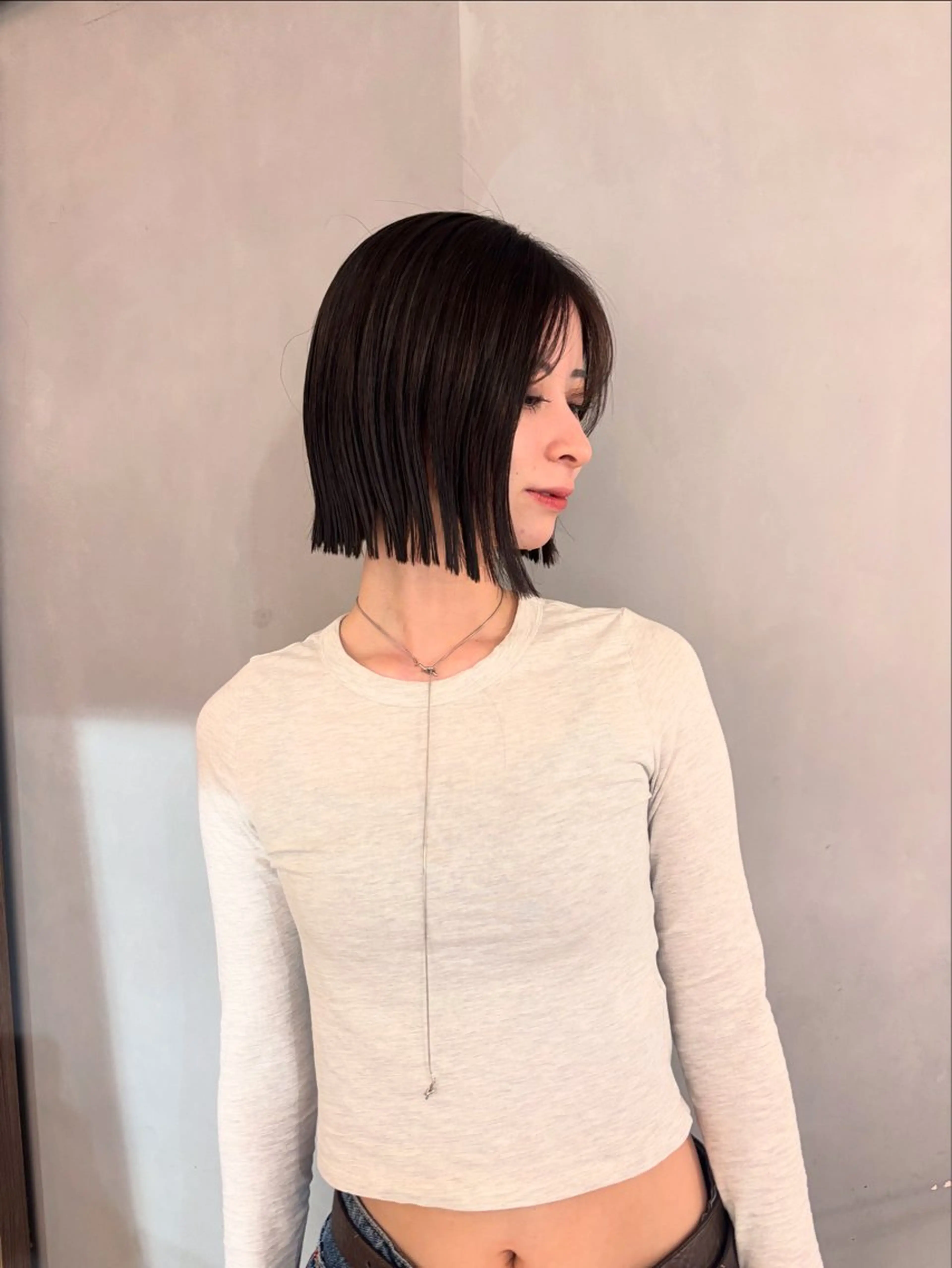 ショート 切りっぱなしボブ ボブ 山本 千尋のヘアスタイル