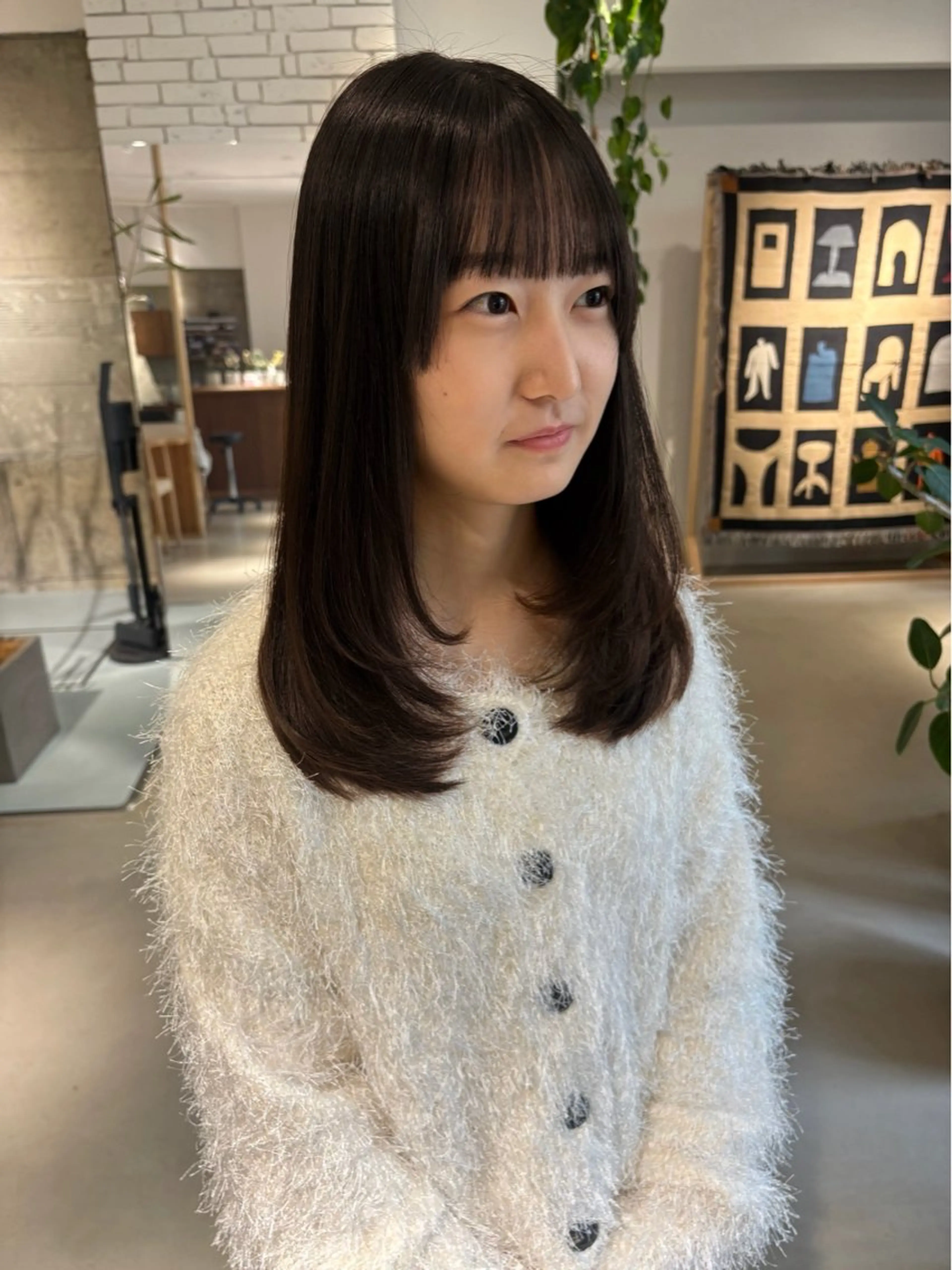 セミロング 酸性ストレート カット 縮毛矯正 yuki ♡のヘアスタイル