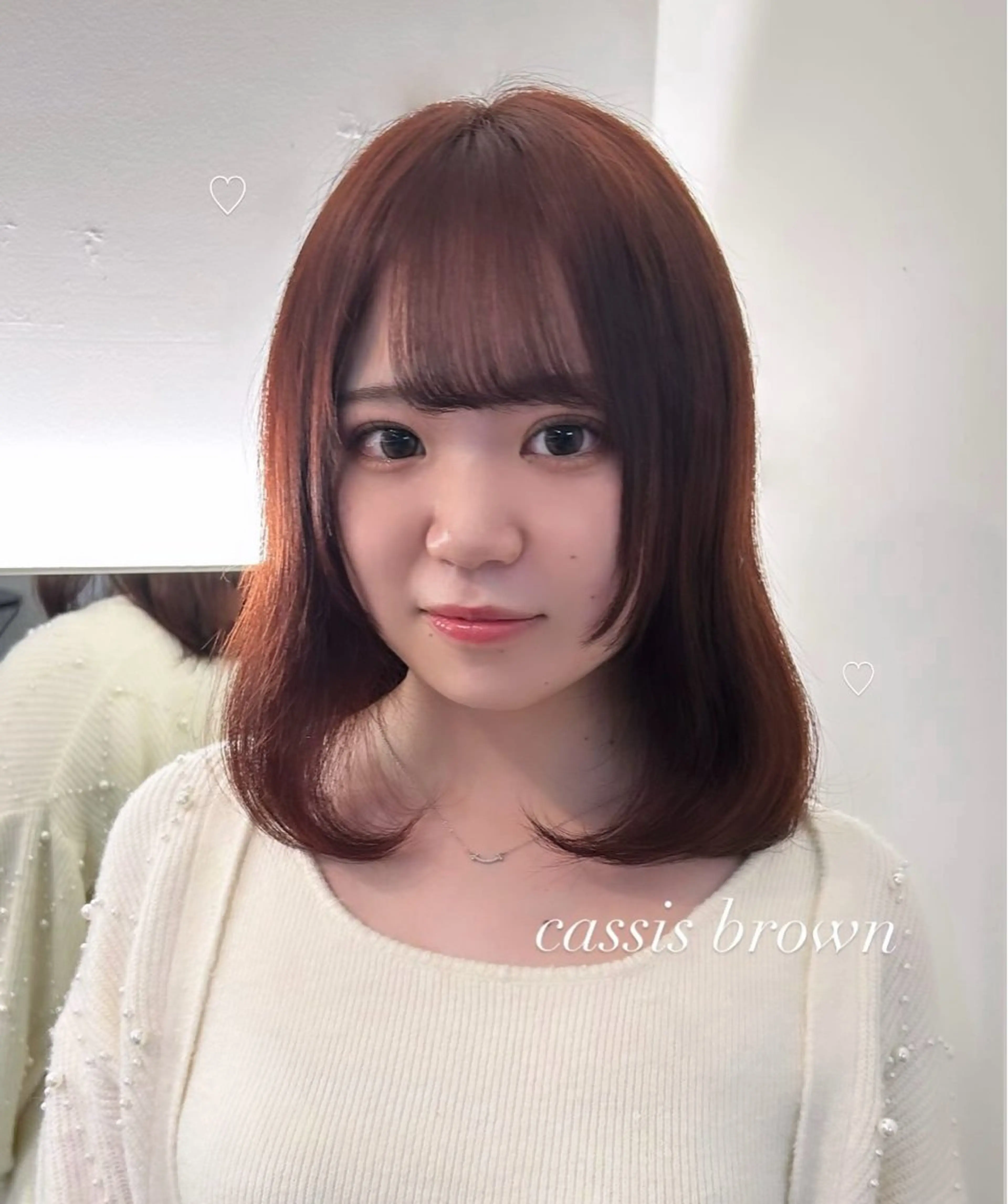 ミディアム カラー ヘアカラー トリートメント moe🎀 透明感♡似合わせのヘアスタイル