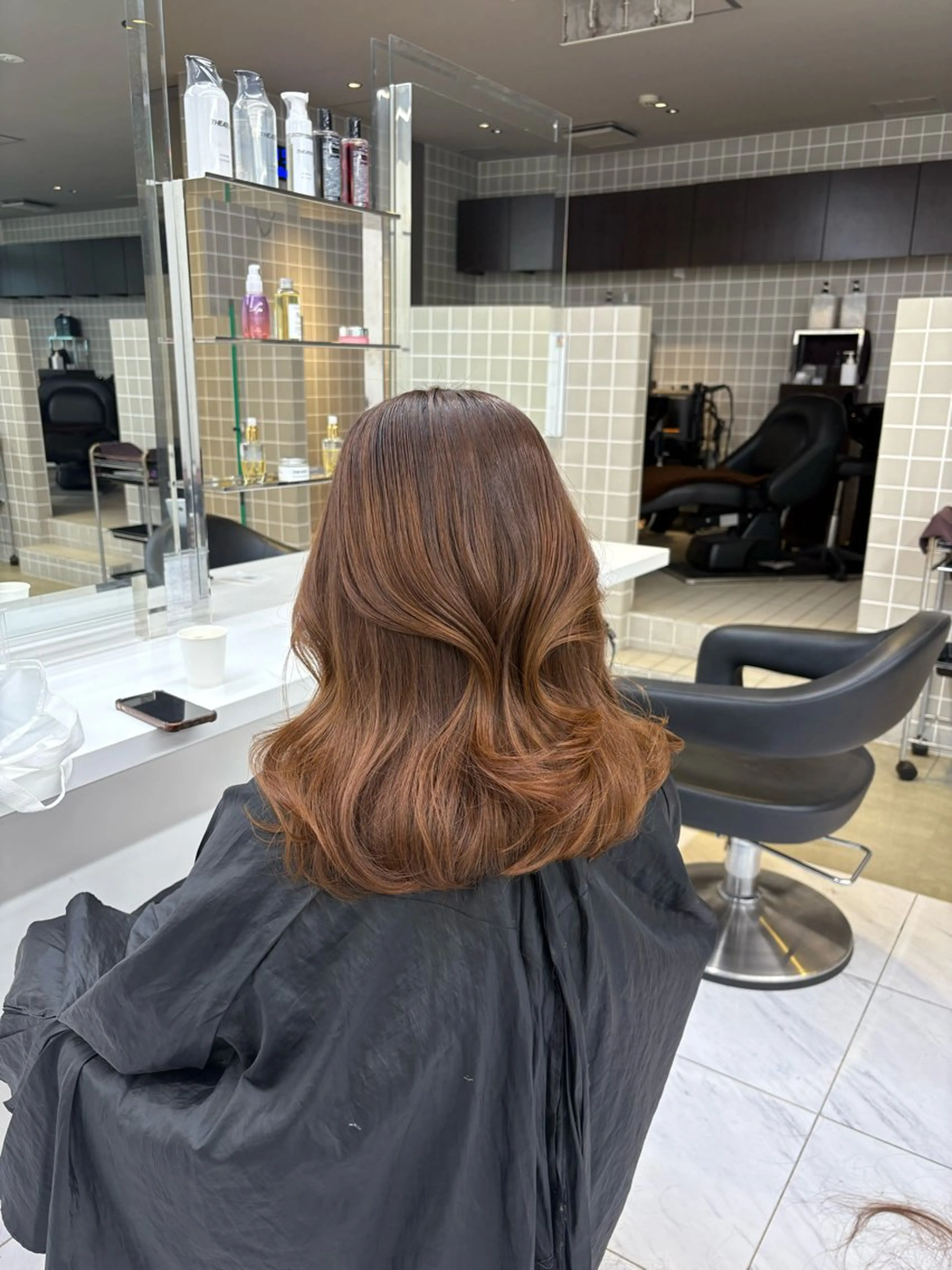 カラー ヘアカラー トリートメント 透明感ベージュ🤎 ナチュラルレイヤーのヘアスタイル