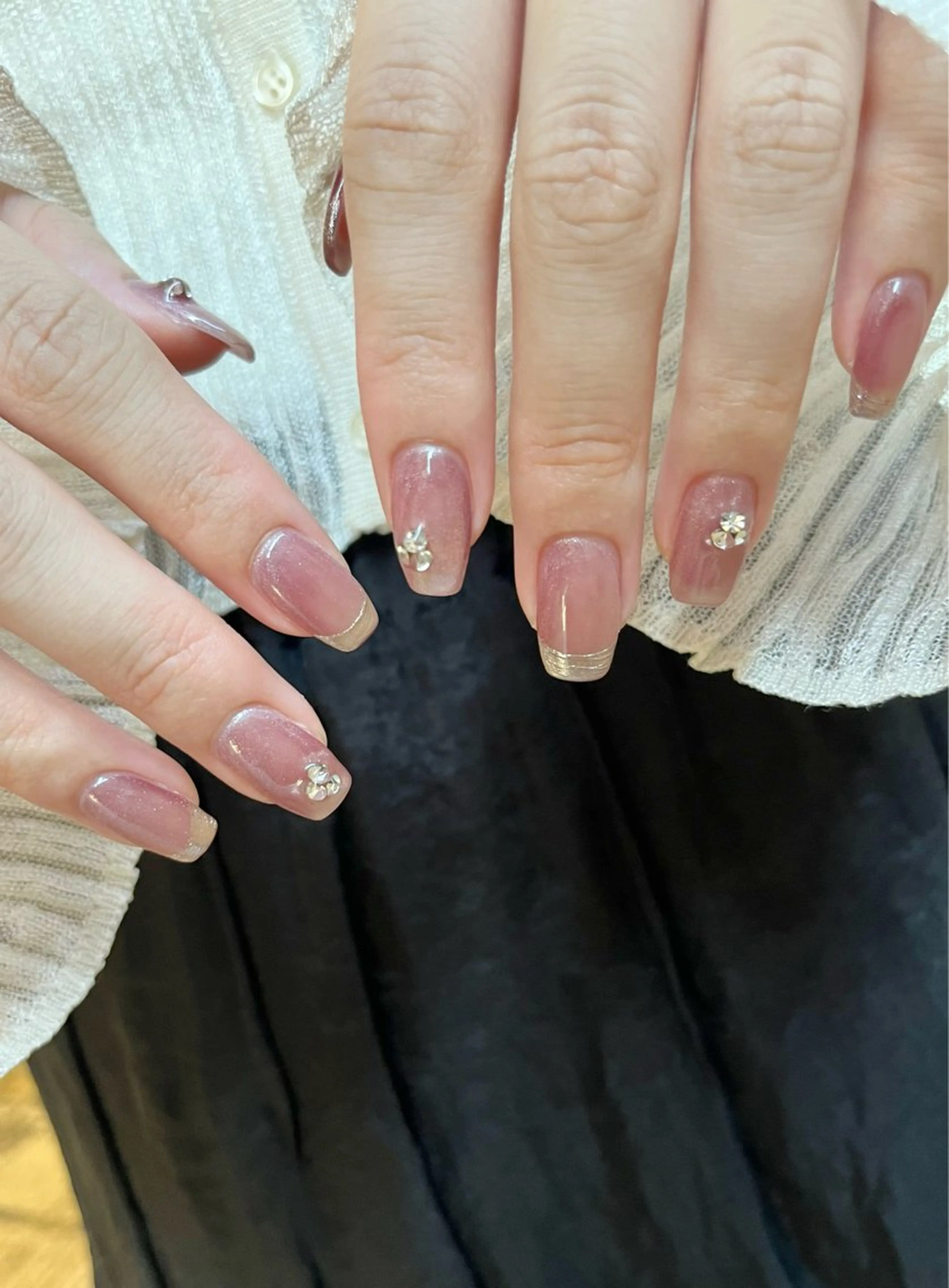 ネイル フレンチネイル マグネットネイル ミラーネイル わたなべ さやかのネイルデザイン