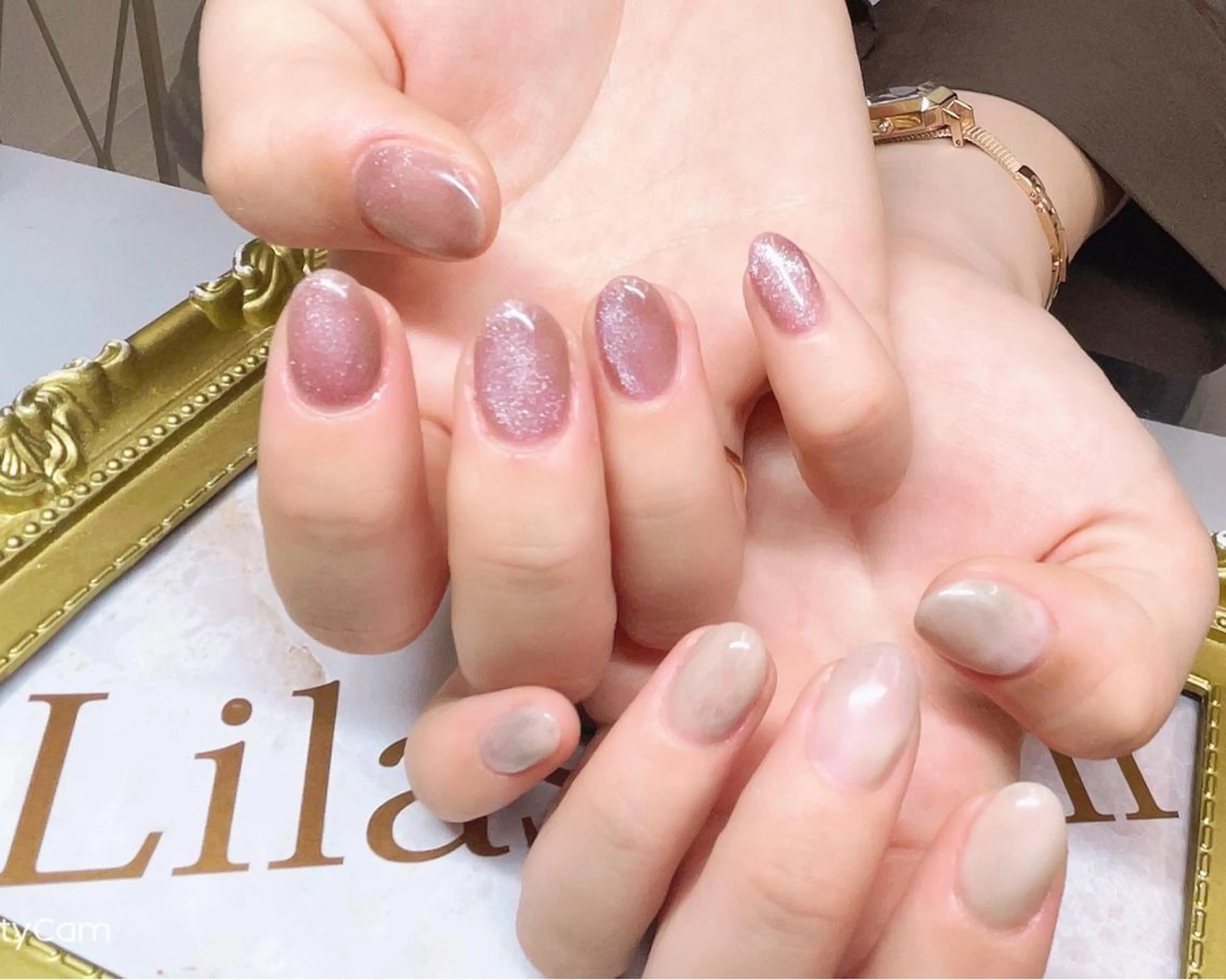 ネイル ジェルネイル ハードジェル ロングネイル マグネットネイル ニュアンスネイル Lilas Nailのネイルデザイン