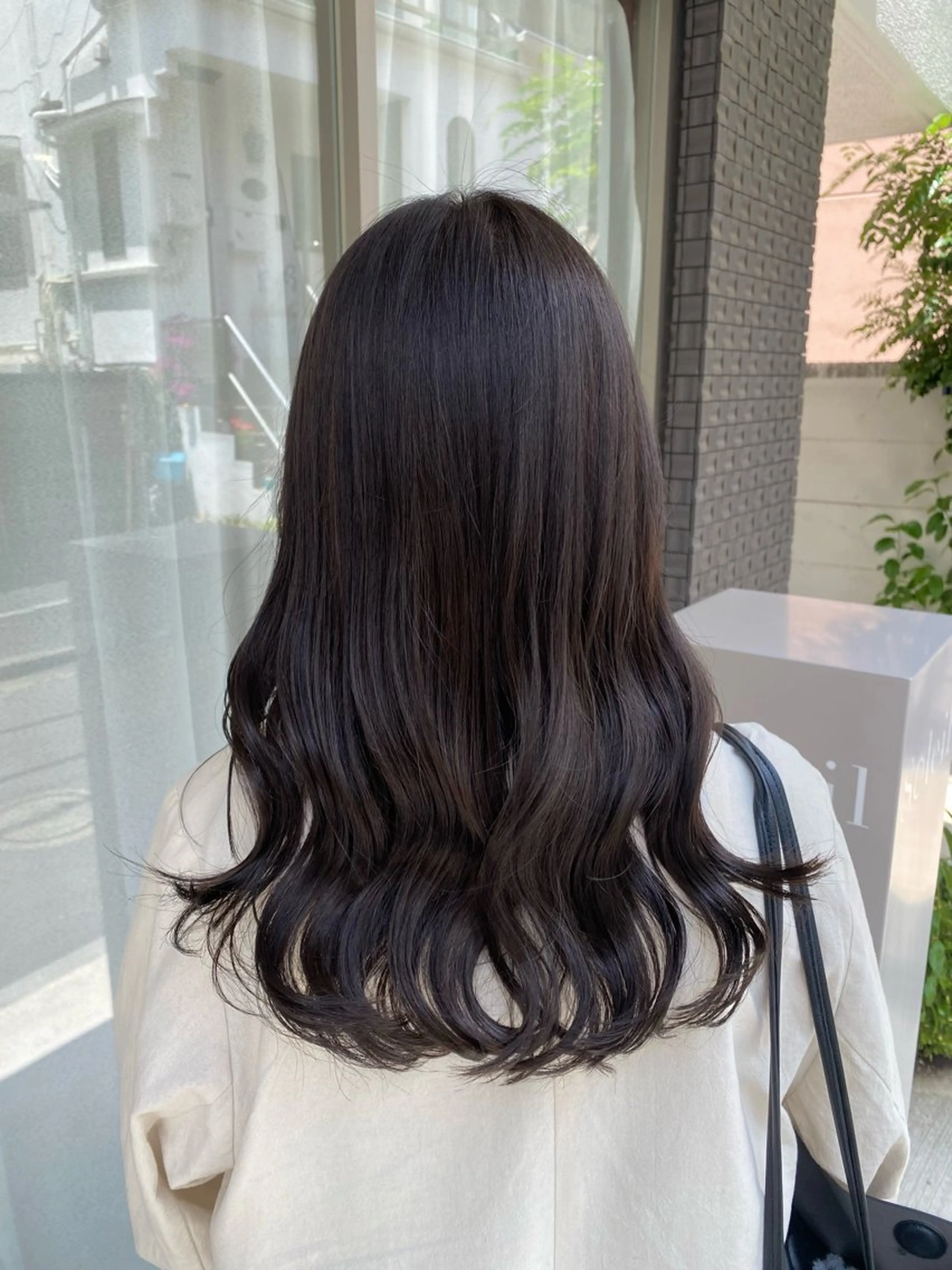 セミロング カラー ブラウンカラー グレージュ カット ヘアカラー トリートメント グレージュ/レイヤー /韓国ヘア/RISAのヘアスタイル