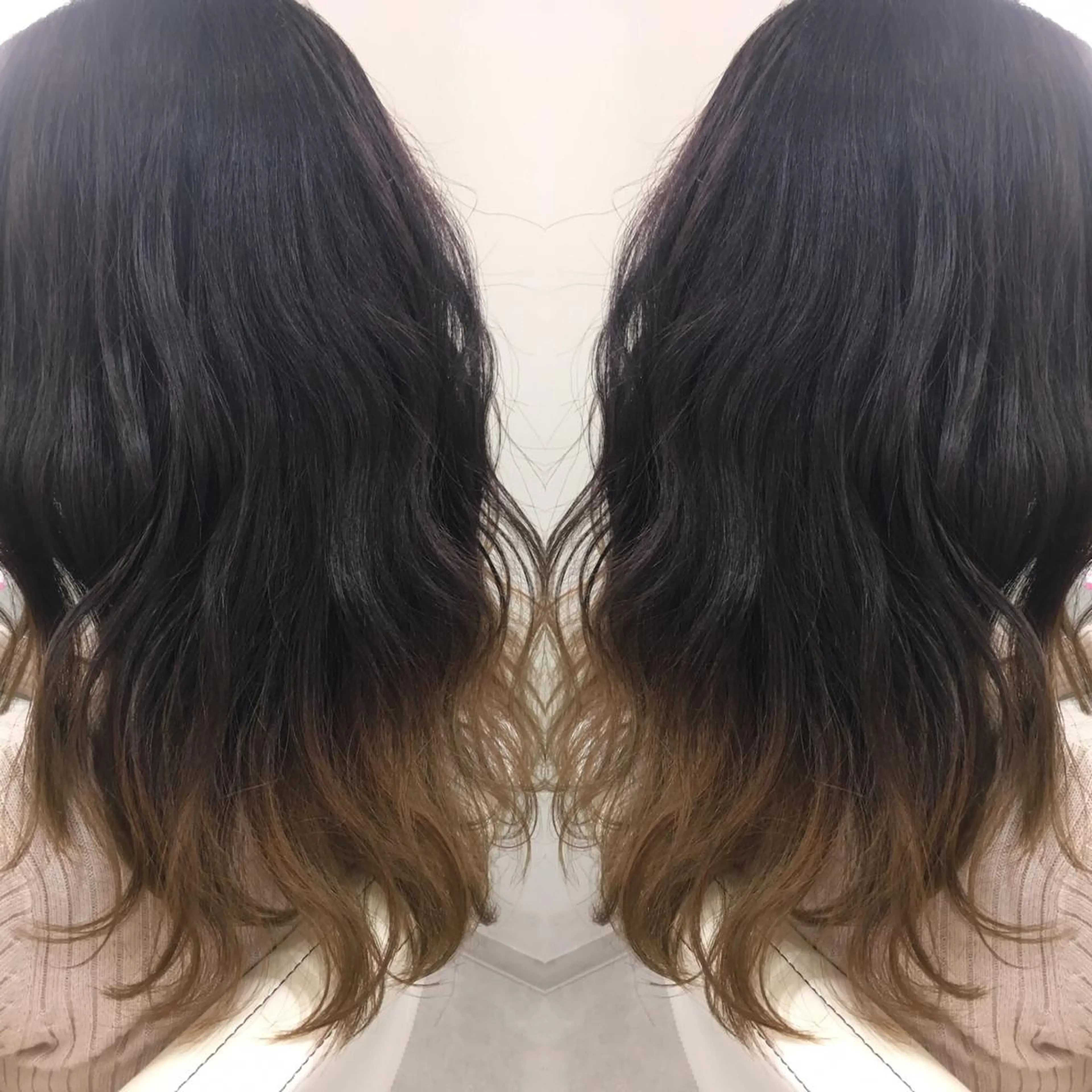 セミロング ロング カラー 髪質改善 中川　翔のヘアスタイル