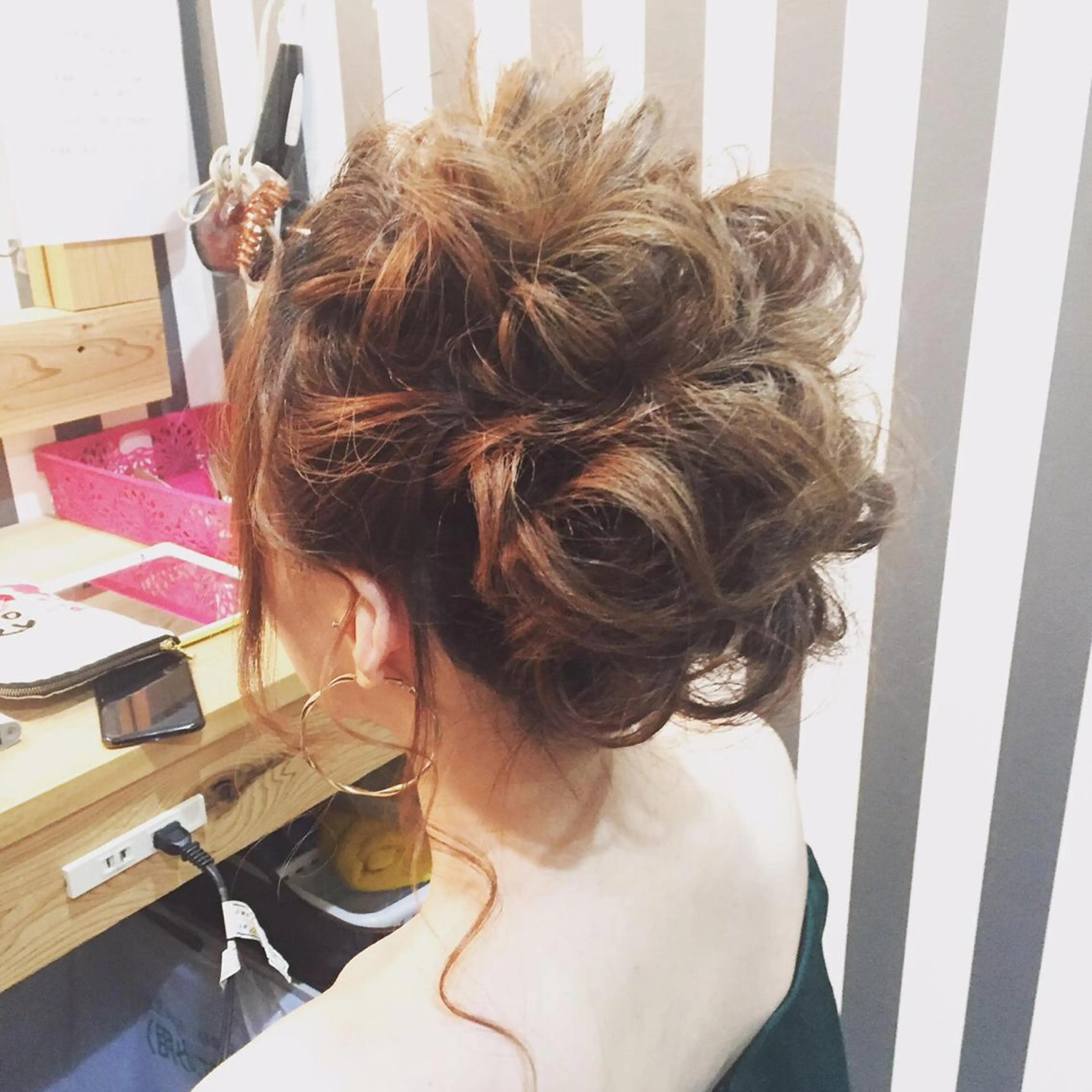 セミロング ヘアアレンジ 田中 佐枝子のヘアスタイル