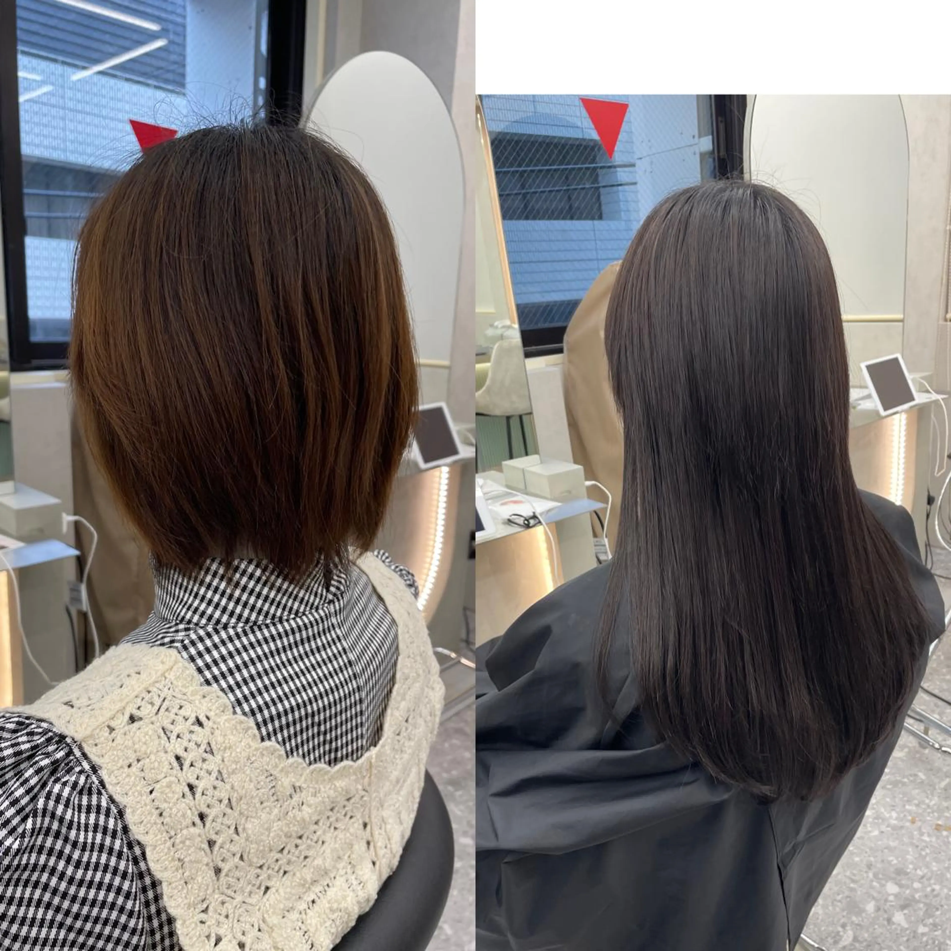 ミディアム シールエクステ 韓国風カラー エクステ 顔周りカット 髪質改善 Lond  mare 🦋ayana🦋のヘアスタイル