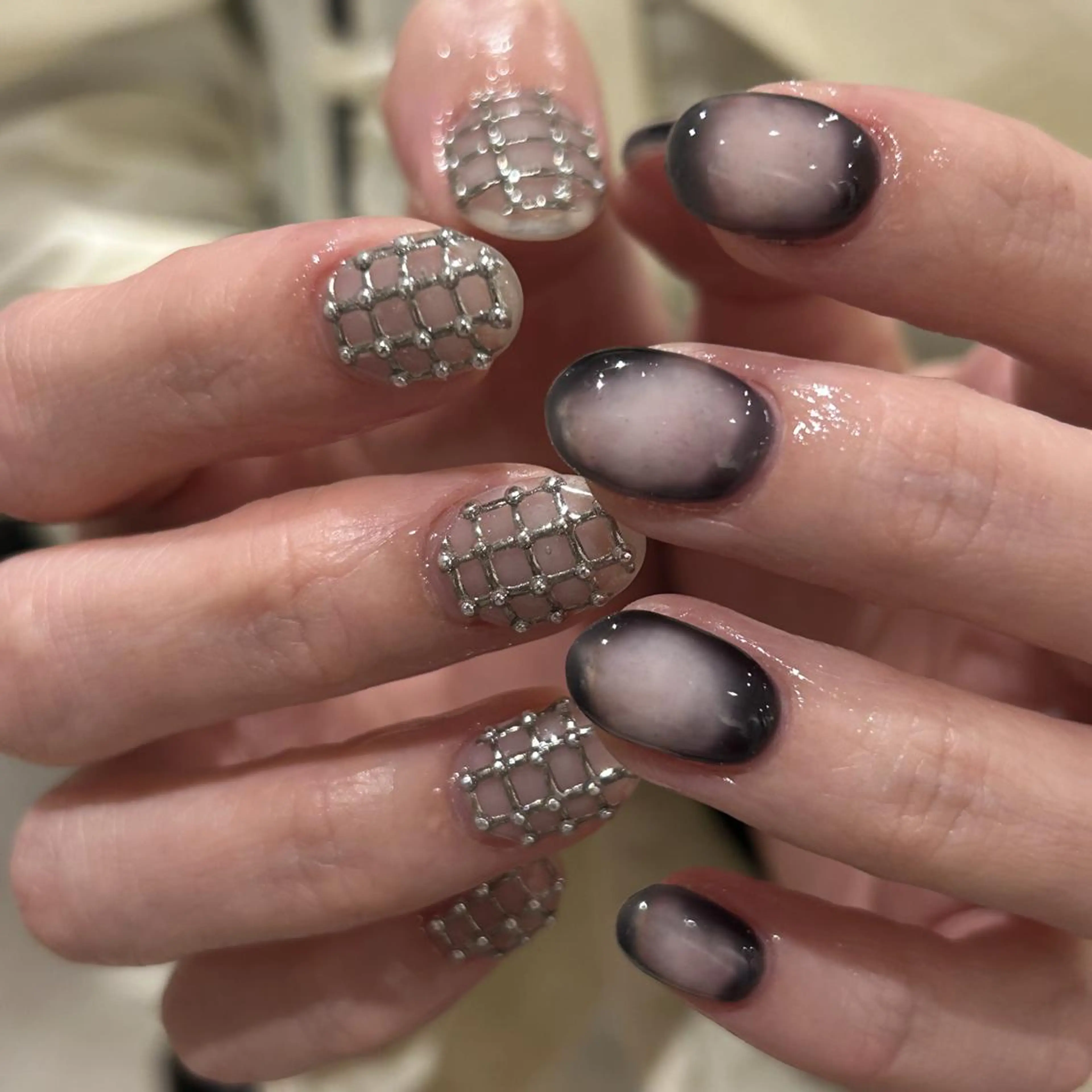ネイル オーロラネイル ジェルネイル 氷ネイル・うるうるネイル 韓国ネイル ミラーネイル ハンドネイル nails TOKYOのネイルデザイン