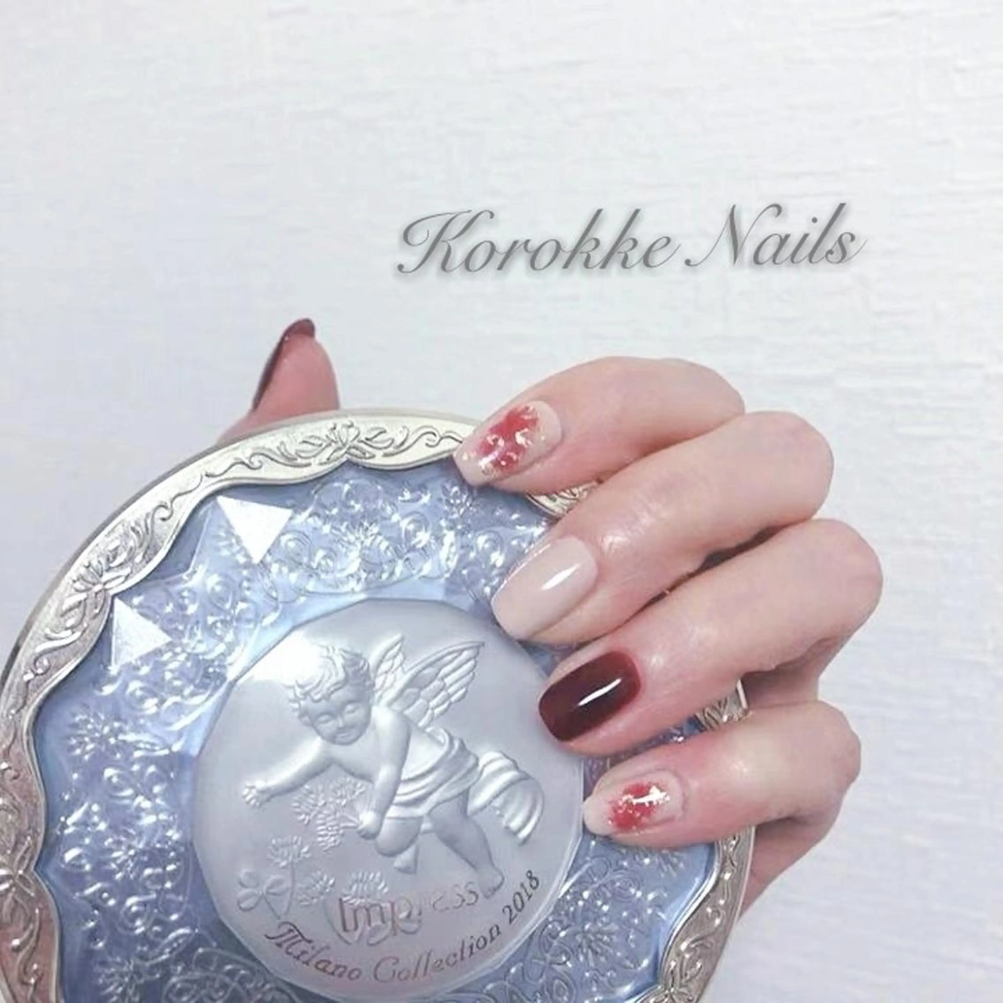 ネイル 赤色 シンプルネイル コロッケネイル所属・星野 ゆきのネイルデザイン