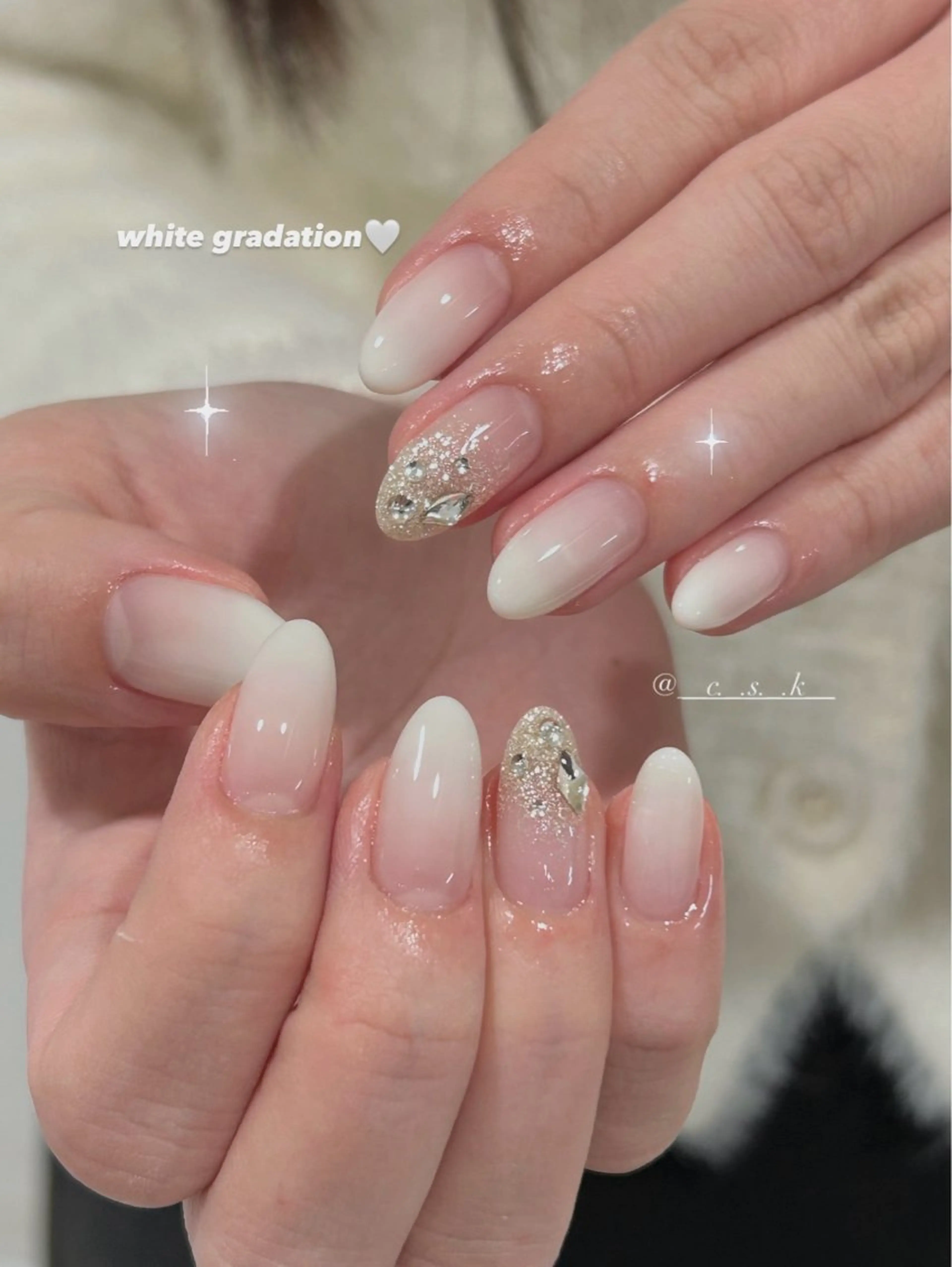 ネイル チークネイル フレンチネイル ジェルネイル ガーリー マグネットネイル ハンドネイル 🎀チーク/ちゅるん 🫧chisa🎀のネイルデザイン