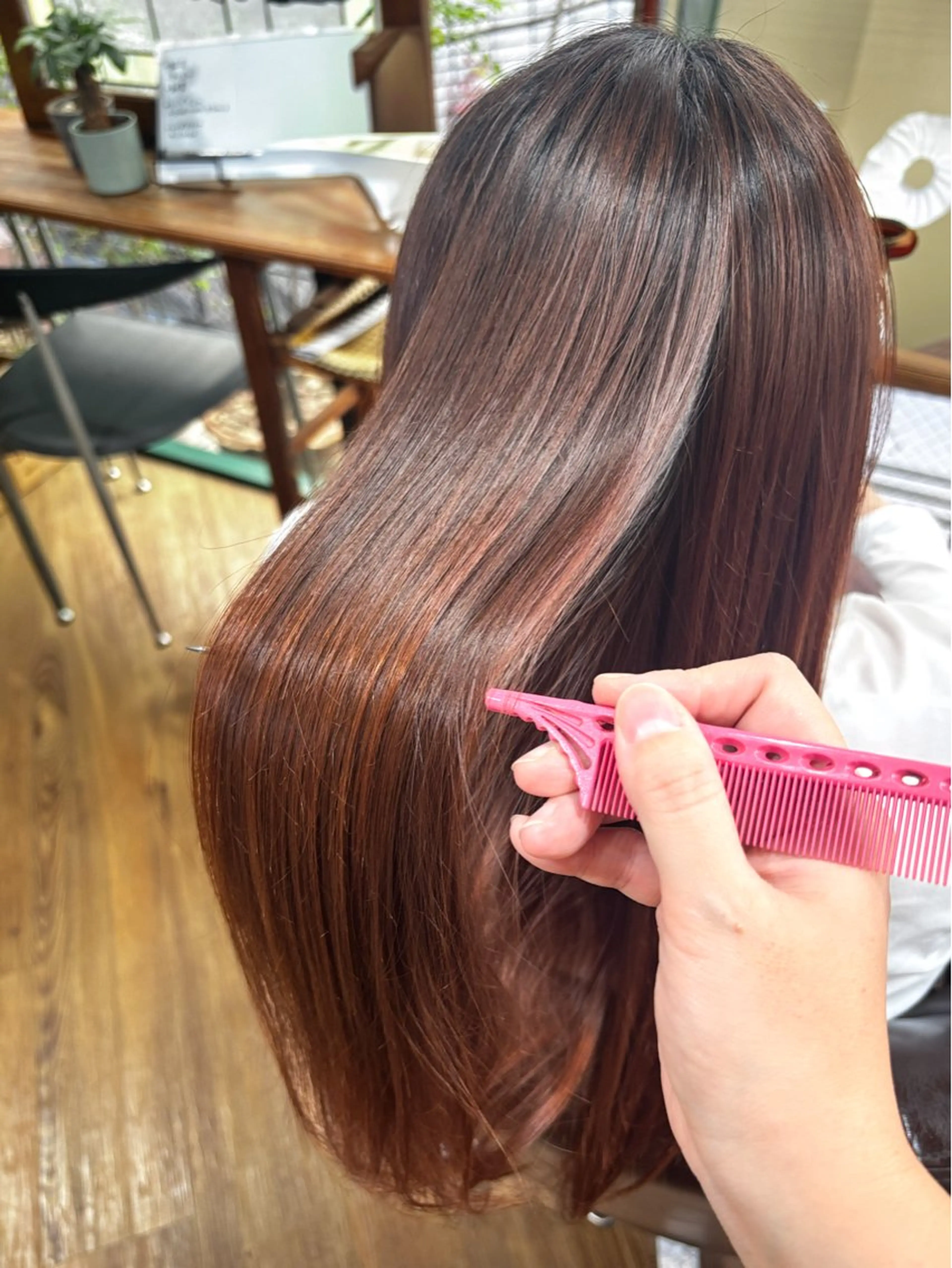 ロング 縮毛矯正 トリートメント . kanokoのヘアスタイル