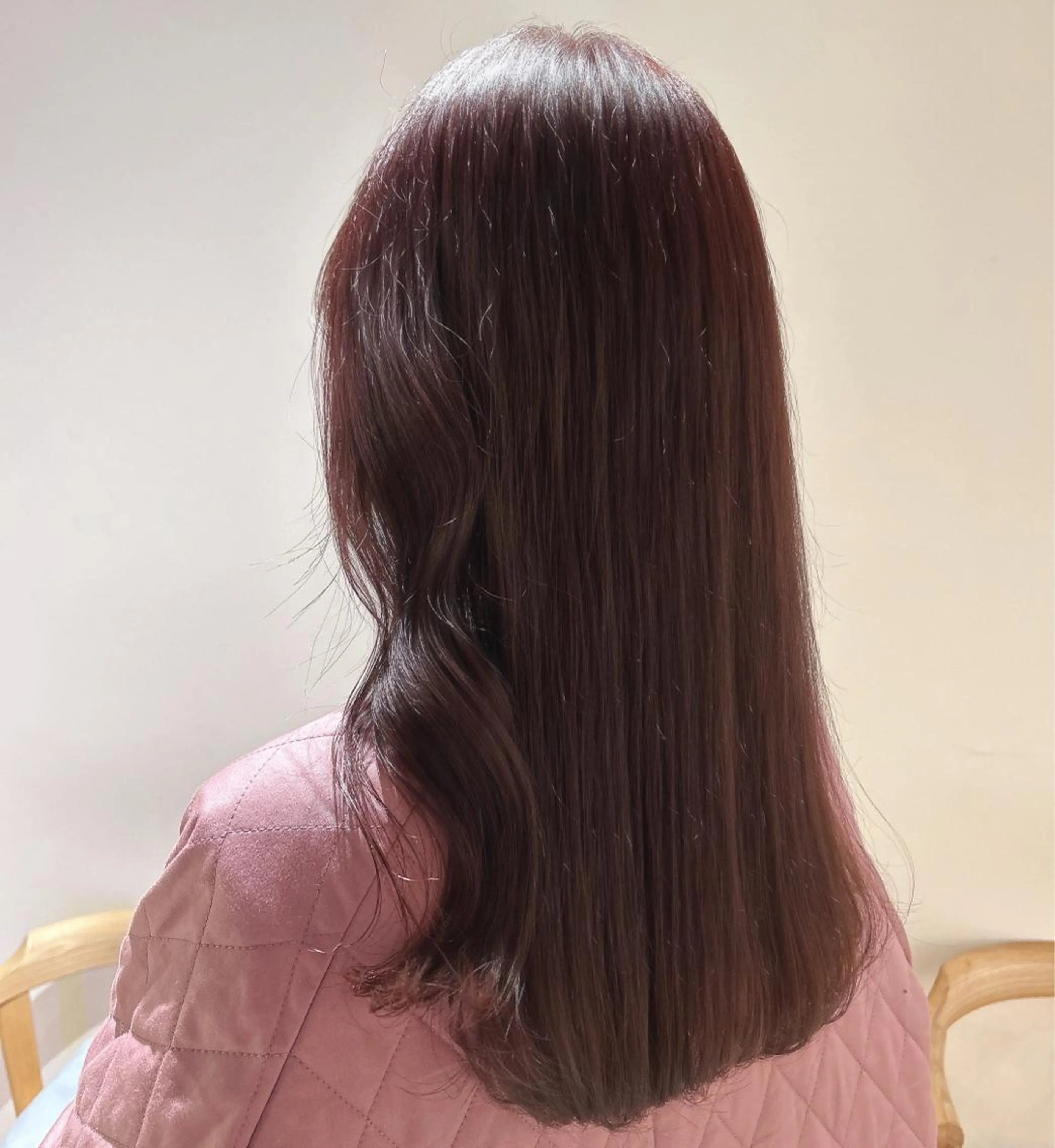 セミロング カラー ブリーチ ブラウンカラー ブリーチなしカラー ピンクカラー ピンクブラウン カット ヘアカラー トリートメント ヘッドスパ スキバサミを使わない カット🌼唯🌼のヘアスタイル