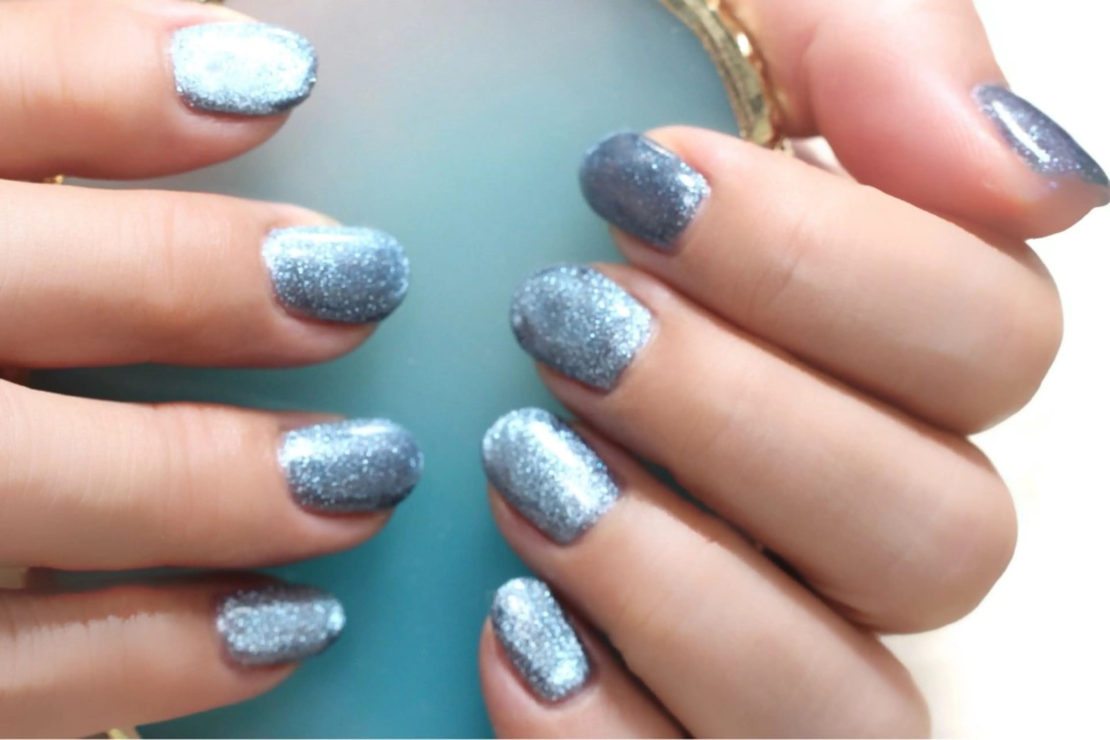 ネイル ブルー ジェルネイル マグネットネイル ママリンド　志村坂上店所属・しみ えんのネイルデザイン