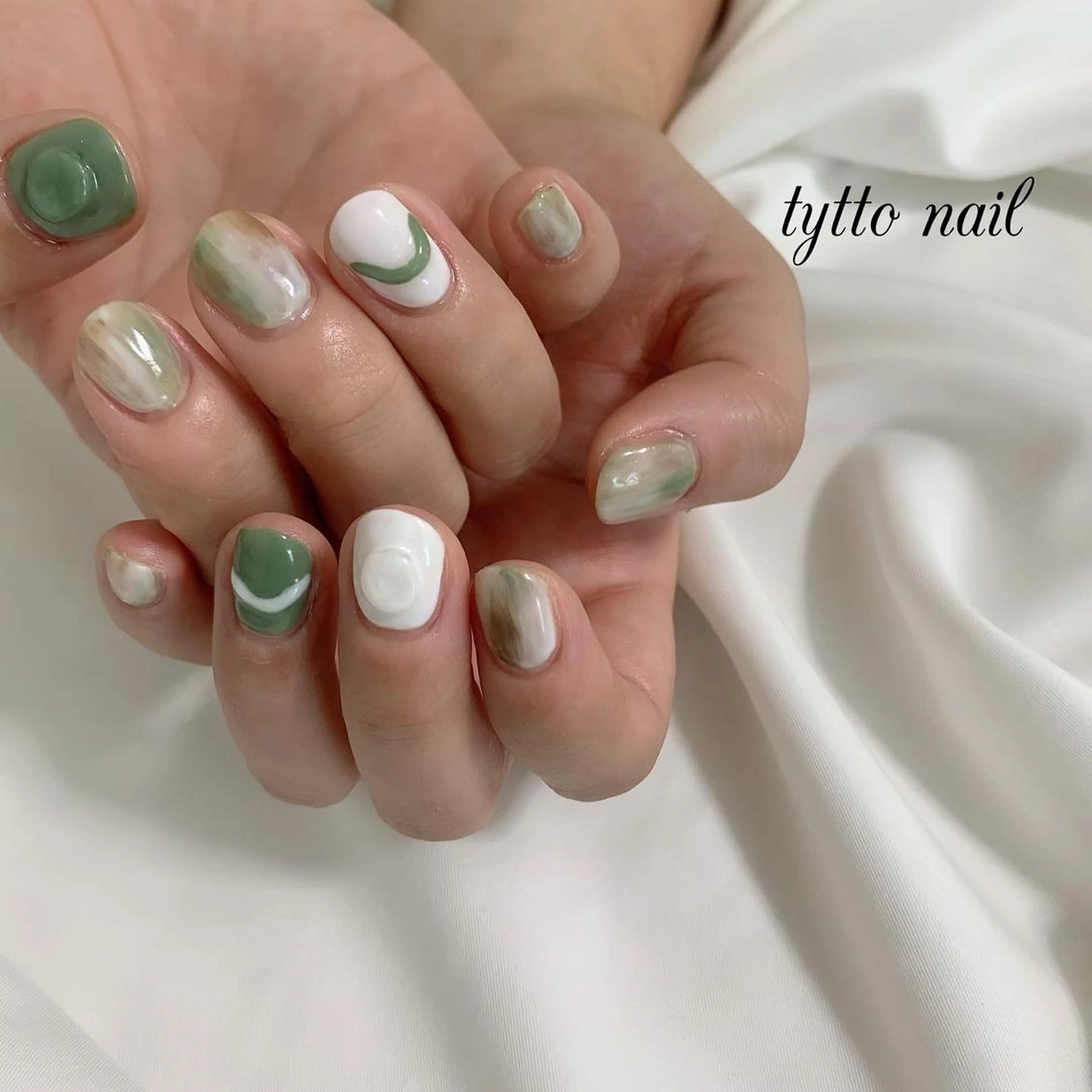 ネイル ニュアンスネイル ぷっくりネイル tytto nail ❤︎‪‪eri‪‪のネイルデザイン