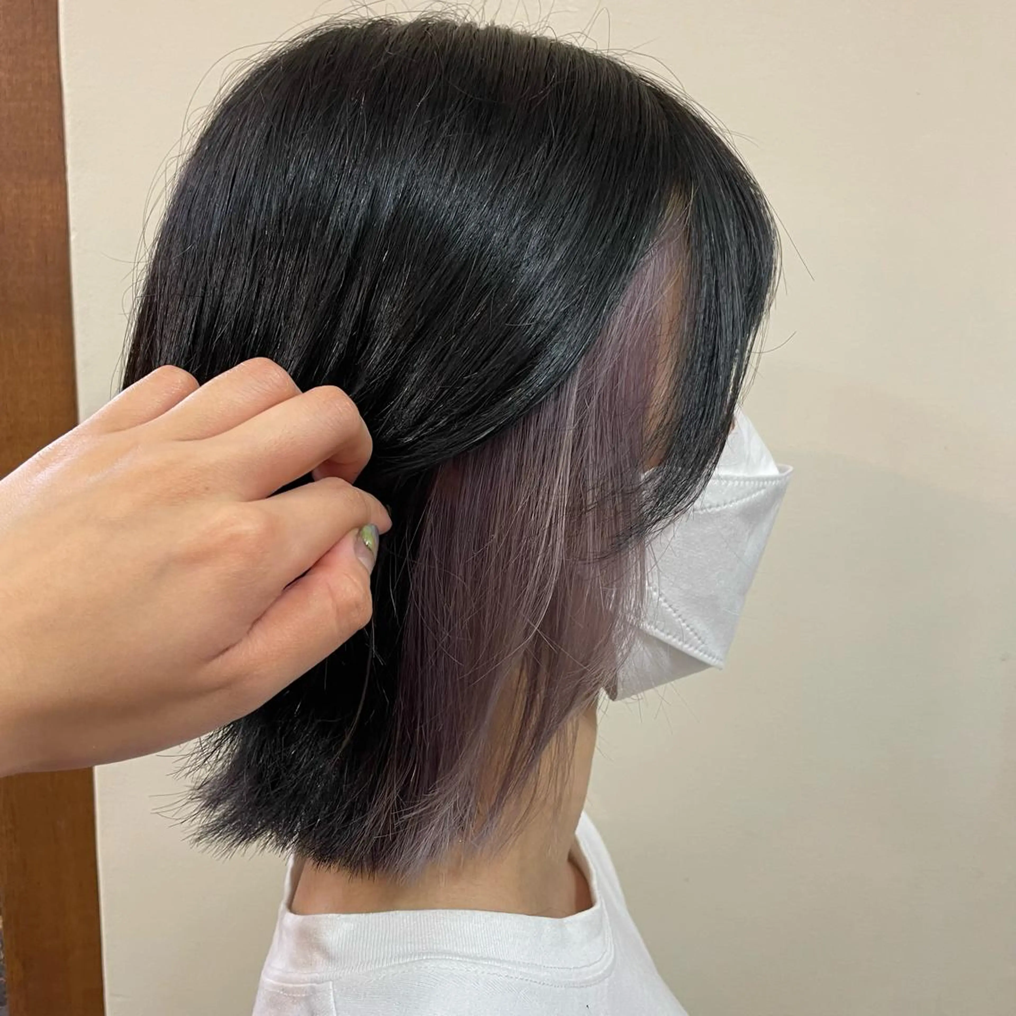 カラー ブリーチ シルバー 💜カラー/縮毛矯正 /NARUKA💜のヘアスタイル