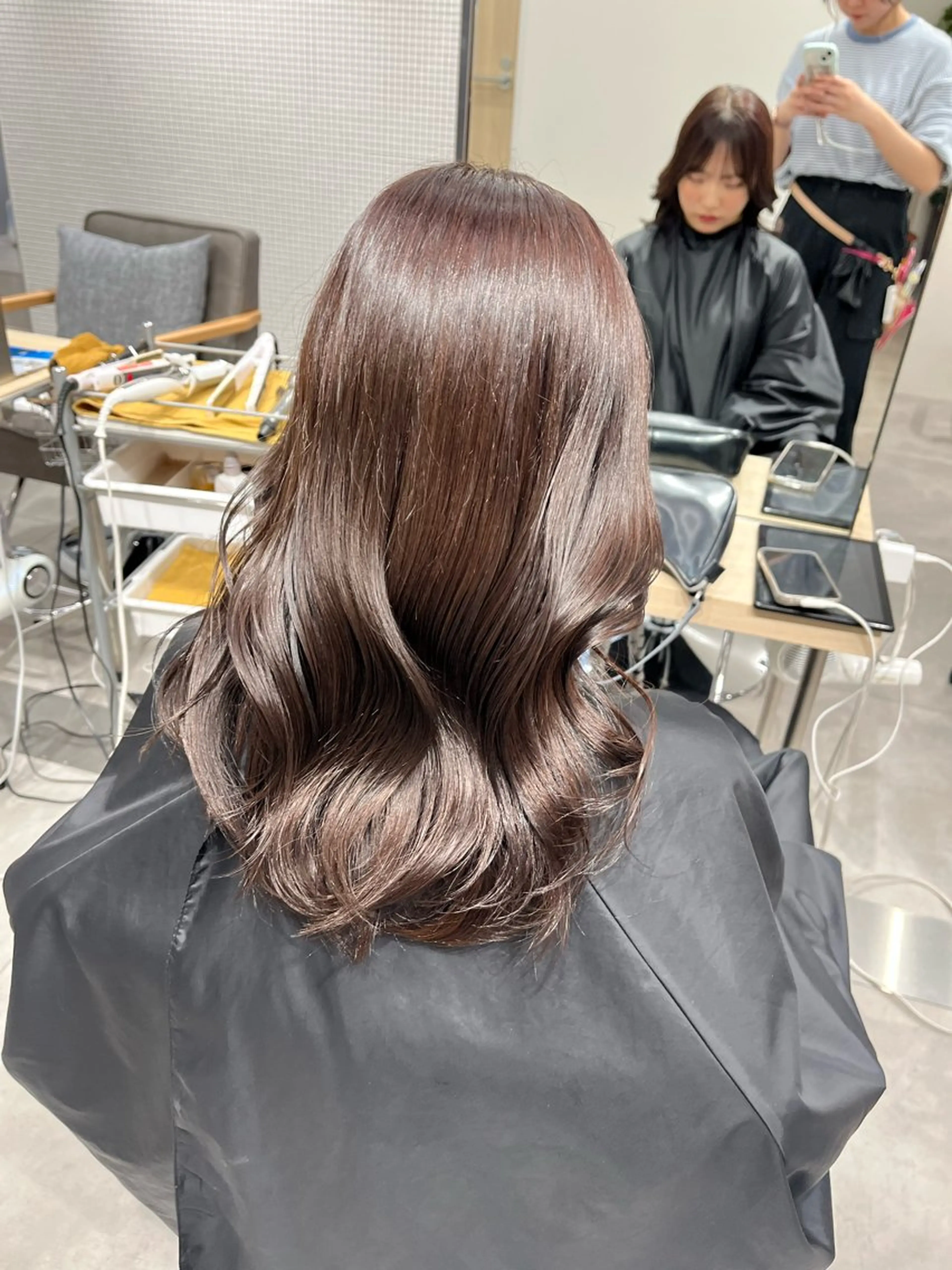 カラー ばんちなつ / ボブ/透明感カラーのヘアスタイル