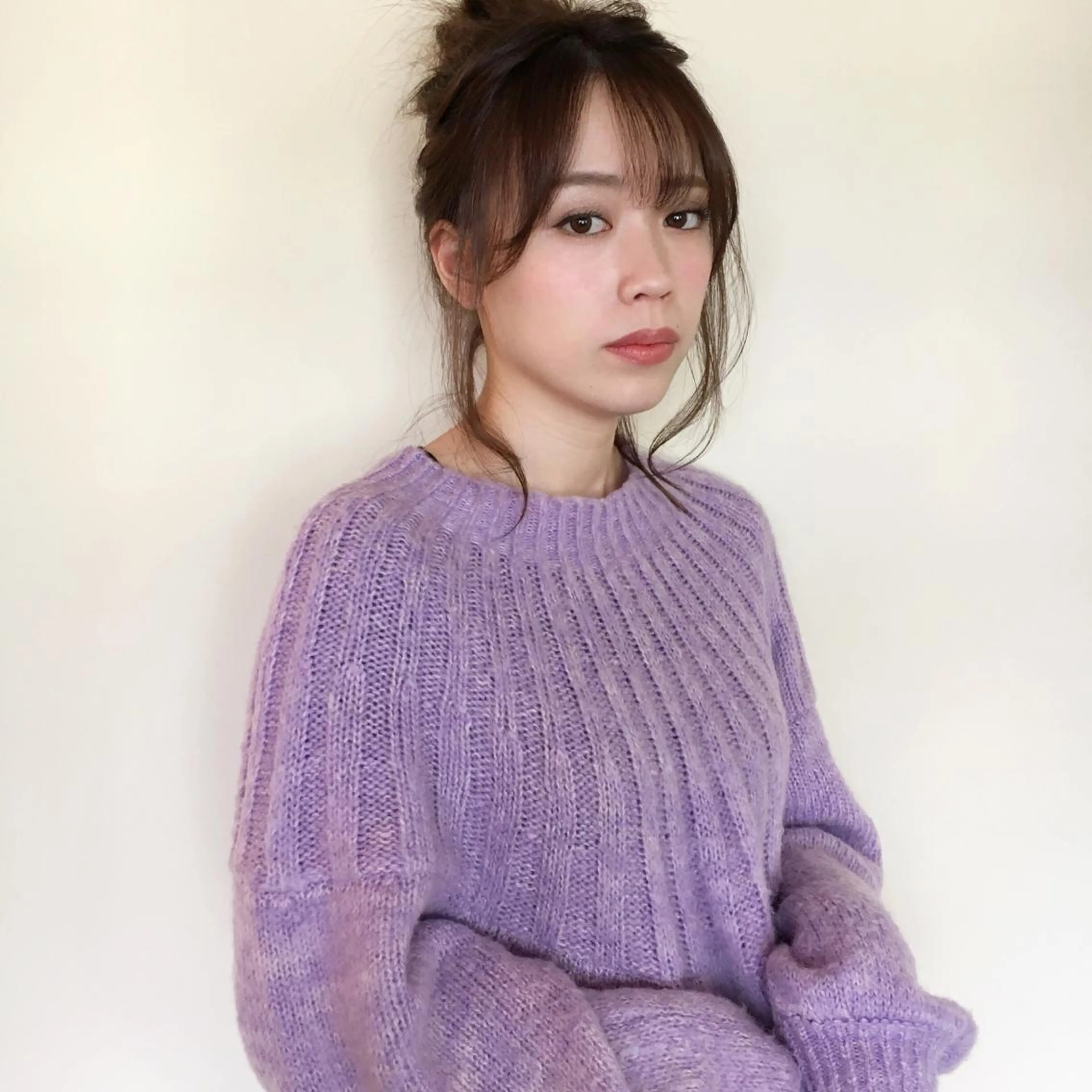 ミディアム カラー ヘアアレンジ ブリーチ ダブルカラー 薬院:今泉/上川美幸 ボブ/顔周りレイヤーのヘアスタイル