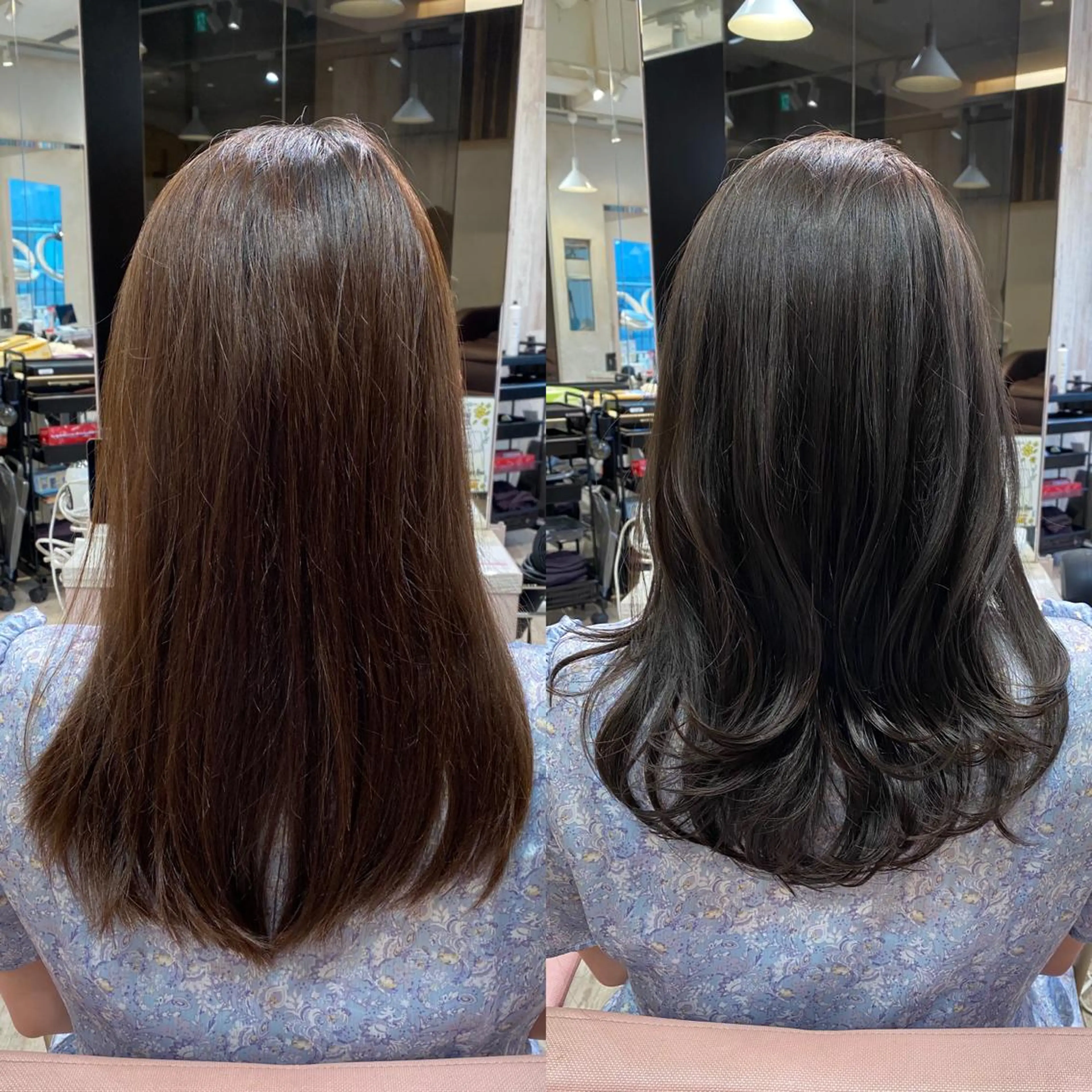 ロング カラー カット ヘアカラー トリートメント 顔まわりカット🌟 くびれヘア/寺門遥輝のヘアスタイル