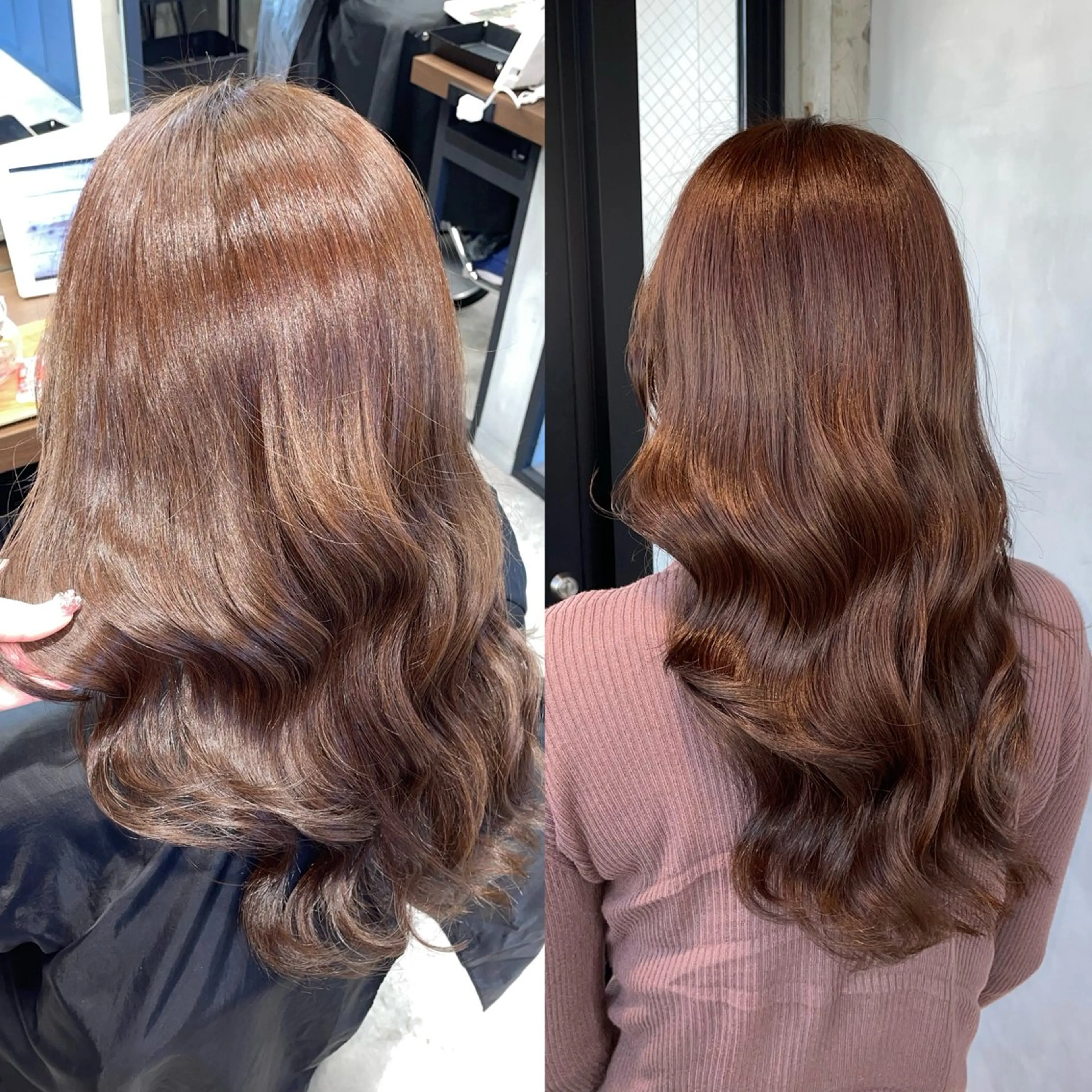 カラー ブリーチ 透明感カラー ダブルカラー ブリーチなしカラー ヘアカラー トリートメント 暖色/ハイトーン/ カラー/HBLのヘアスタイル