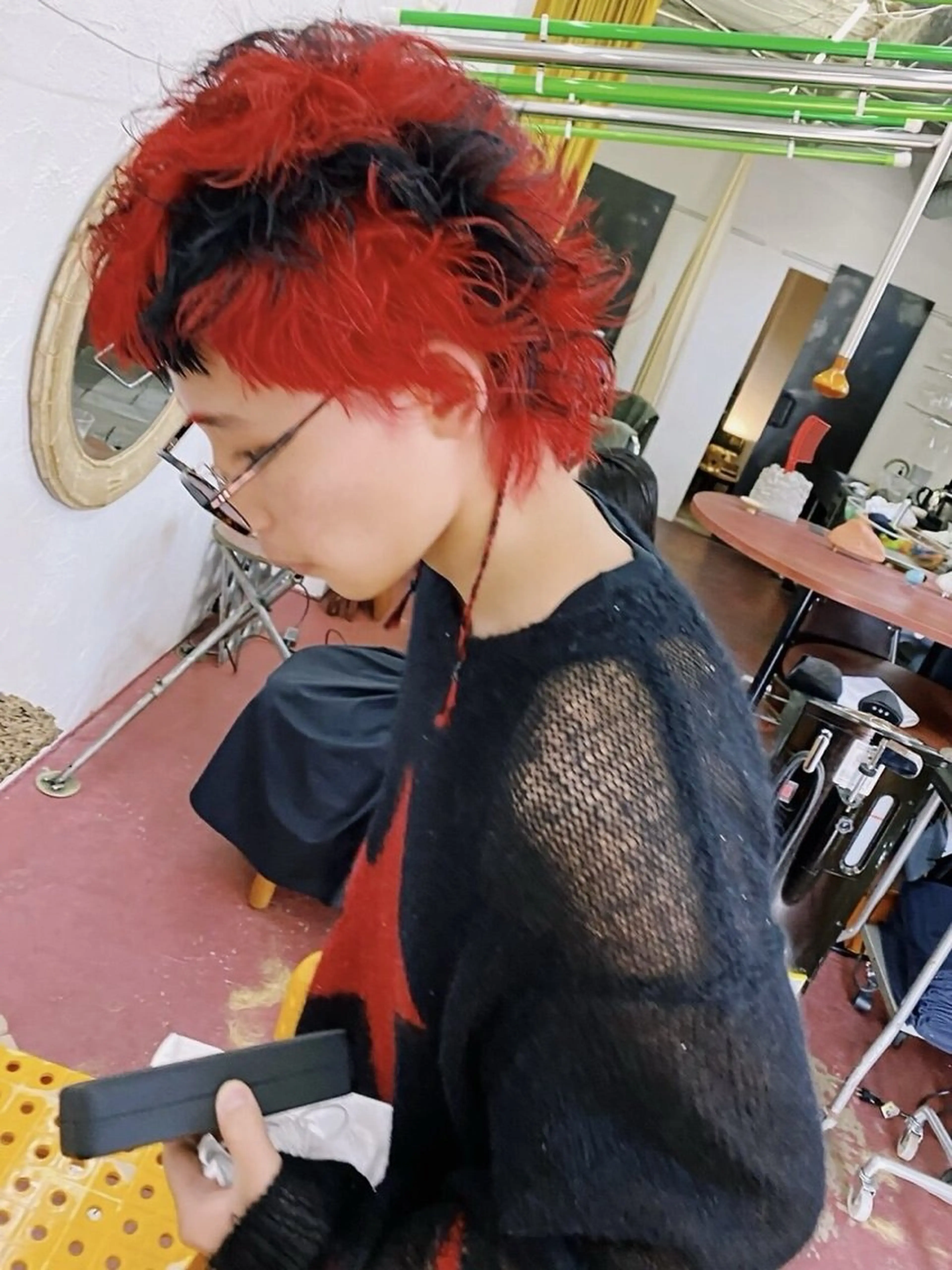 ショート カラー カット ヘアカラー トリートメント qiie/ワンカラー メンズカット/カラーのヘアスタイル