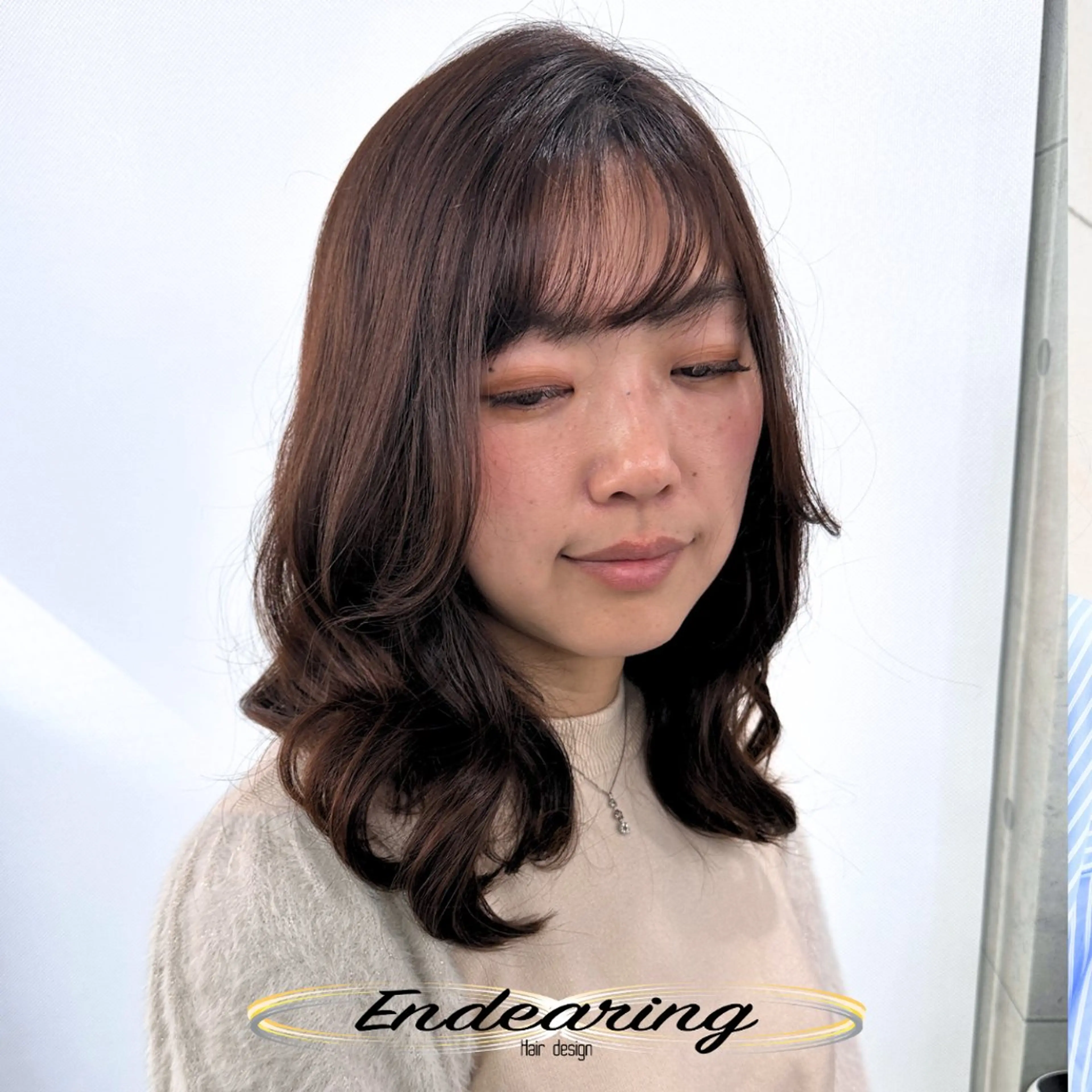 セミロング レイヤーカット カット ヘアカラー Endearing 銀座/レイヤーカットのヘアスタイル