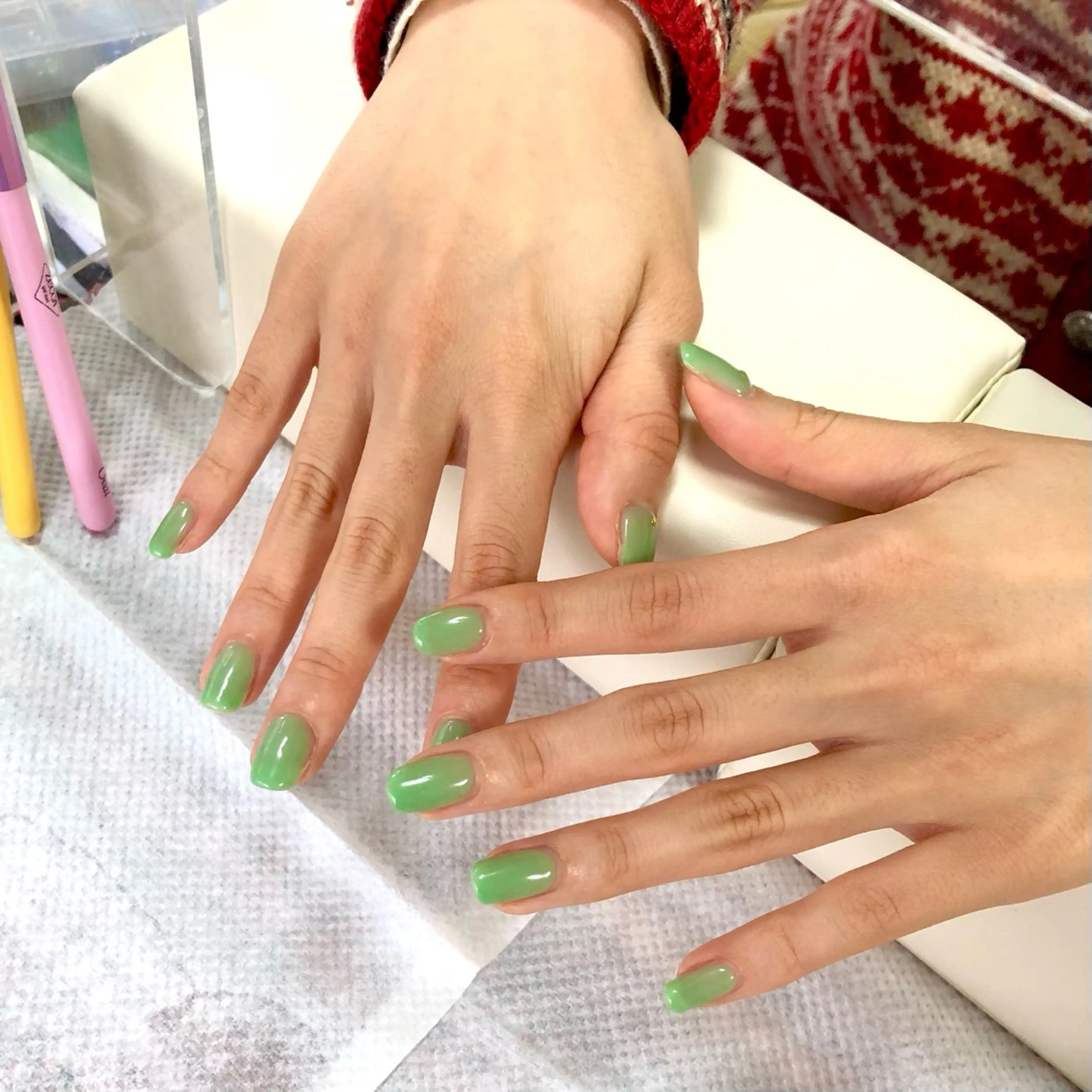 ネイル ワンカラーネイル シンプルネイル 春ネイル ハンドネイル salon *meehoのネイルデザイン