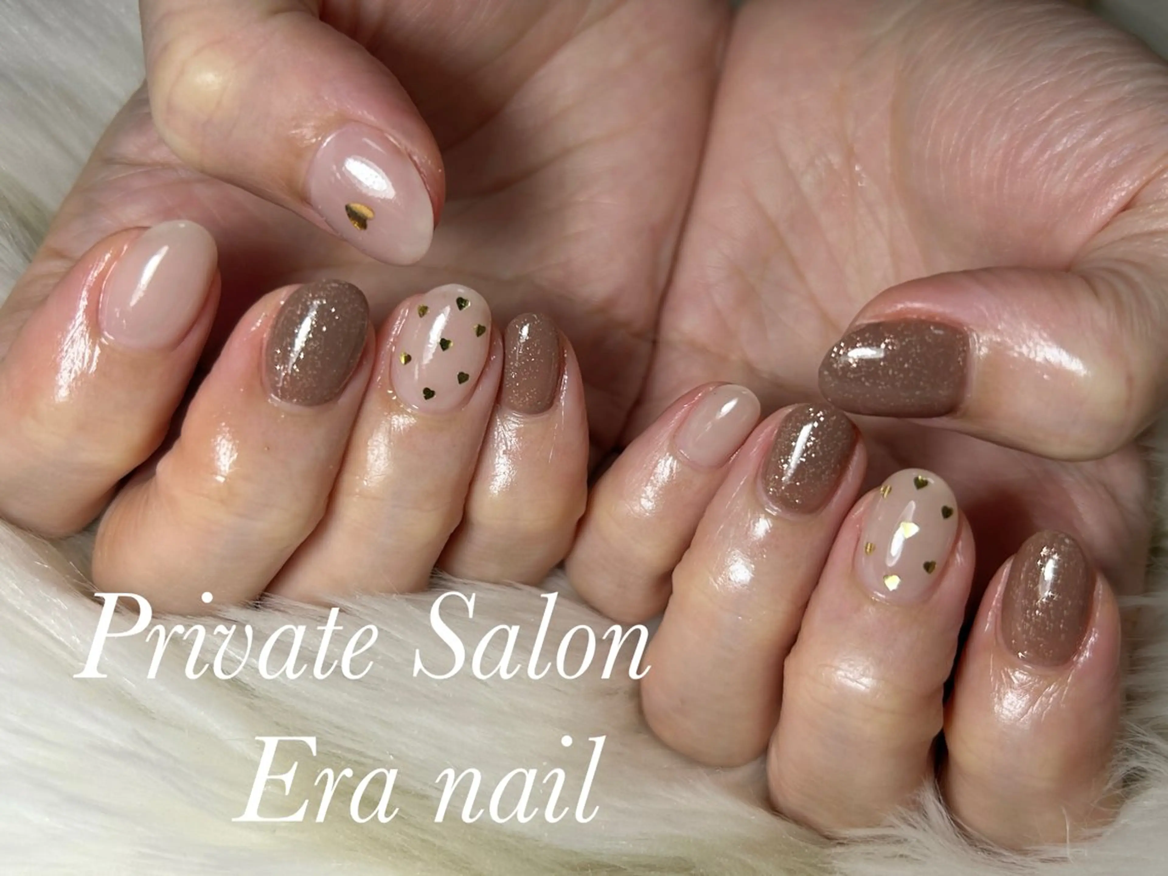 ネイル ハート ホログラムネイル ハンドネイル Era nailのネイルデザイン