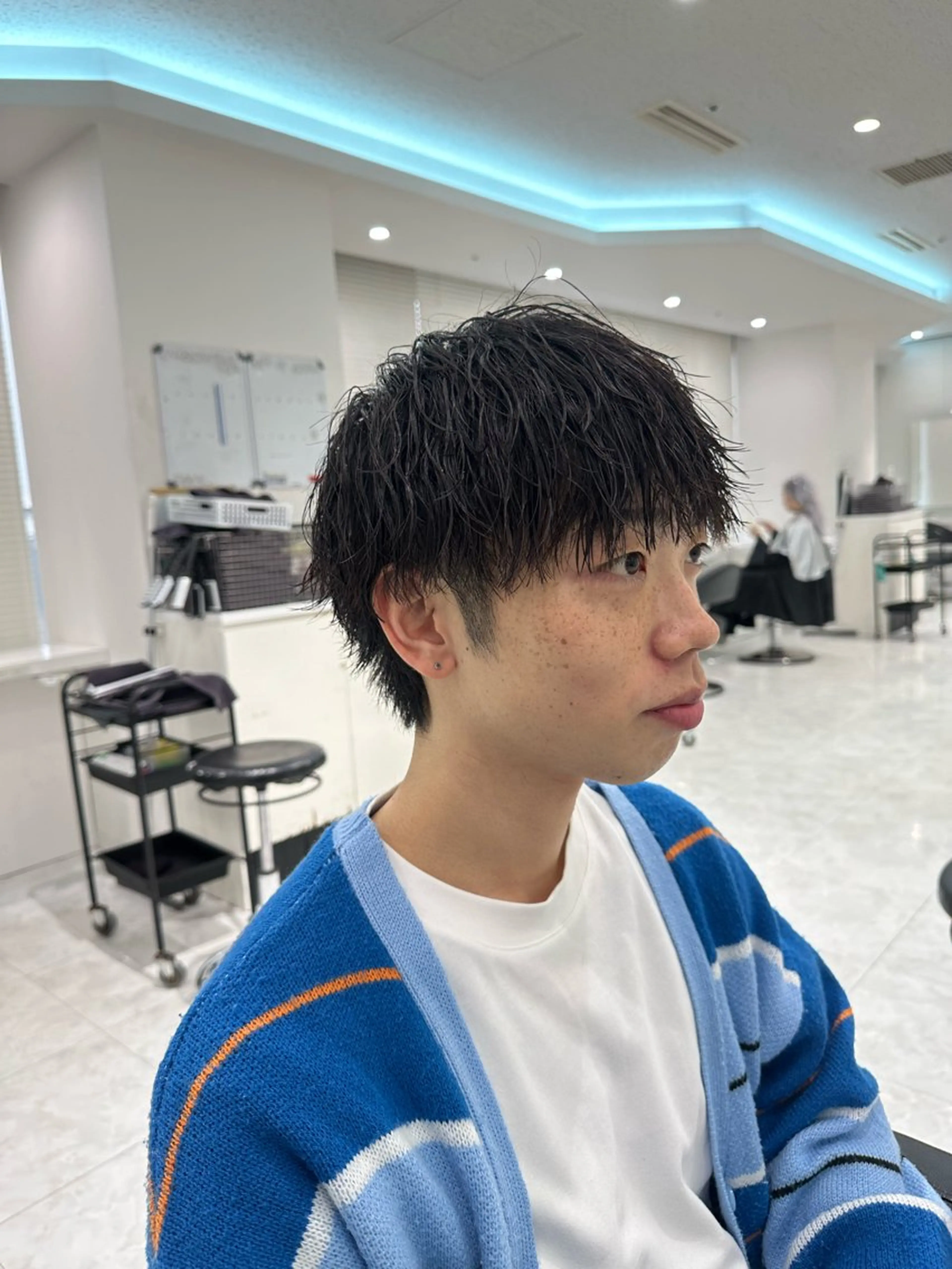 ショート パーマ メンズ カット パーマ 🐺韓国風メンズ特化 あさひ🐺のヘアスタイル