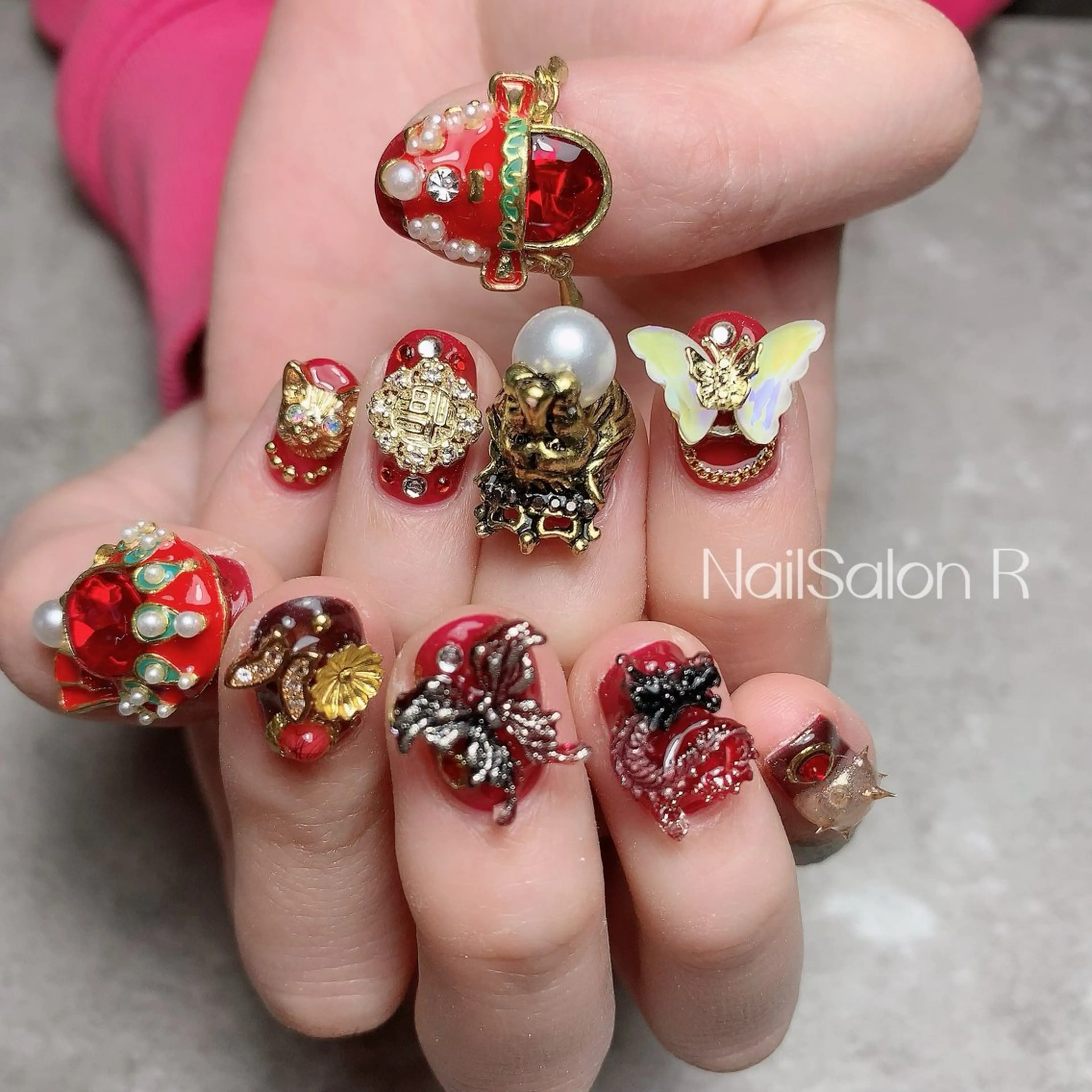 ネイル チークネイル 長さ出し フットネイル ジェルネイル 韓国ネイル ハンドネイル NailSalonR 宮里のネイルデザイン