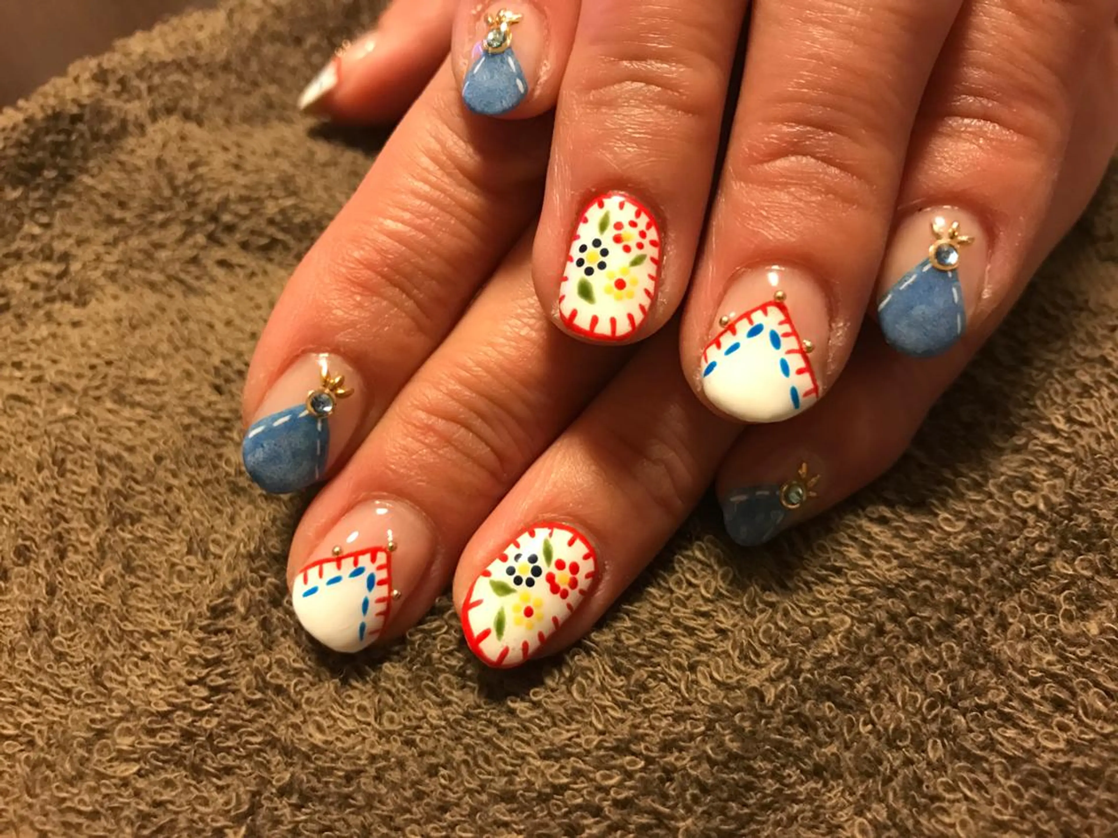 ネイル フレンチネイル 春ネイル Flam Nailのネイルデザイン