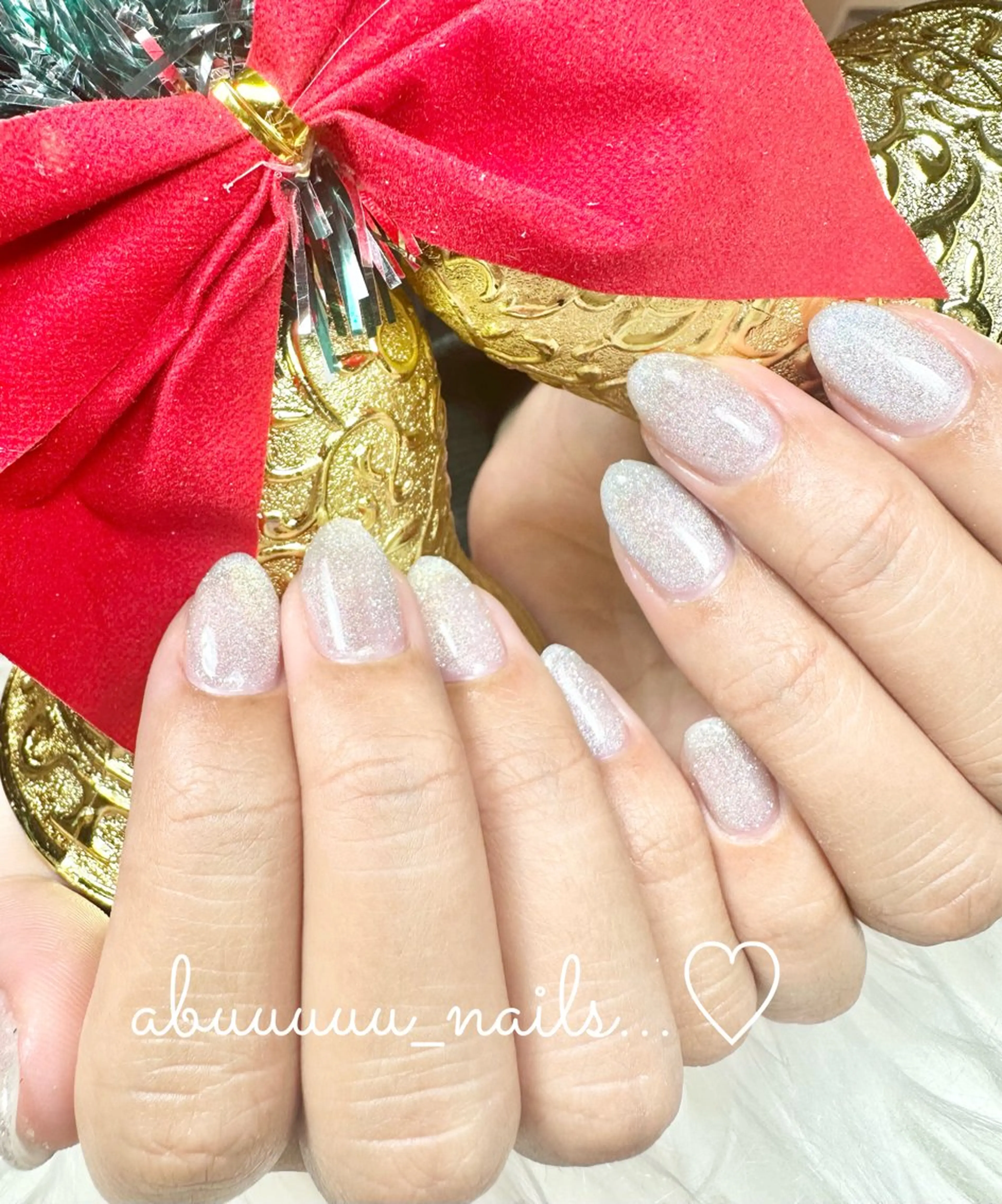 ネイル オーロラネイル キラキラネイル マグネットネイル 冬ネイル abuuuuu nailsのネイルデザイン