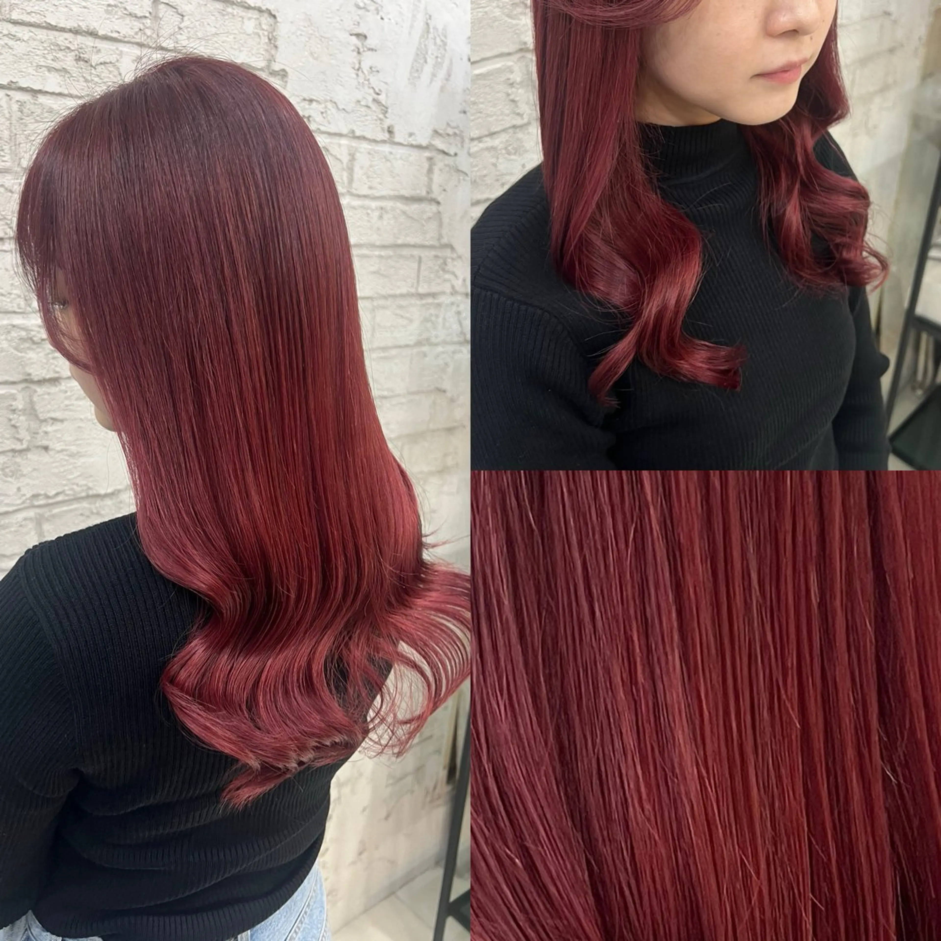 セミロング ヘアカラー エクステ＆艶カラー 🎀YURINA🎀のヘアスタイル