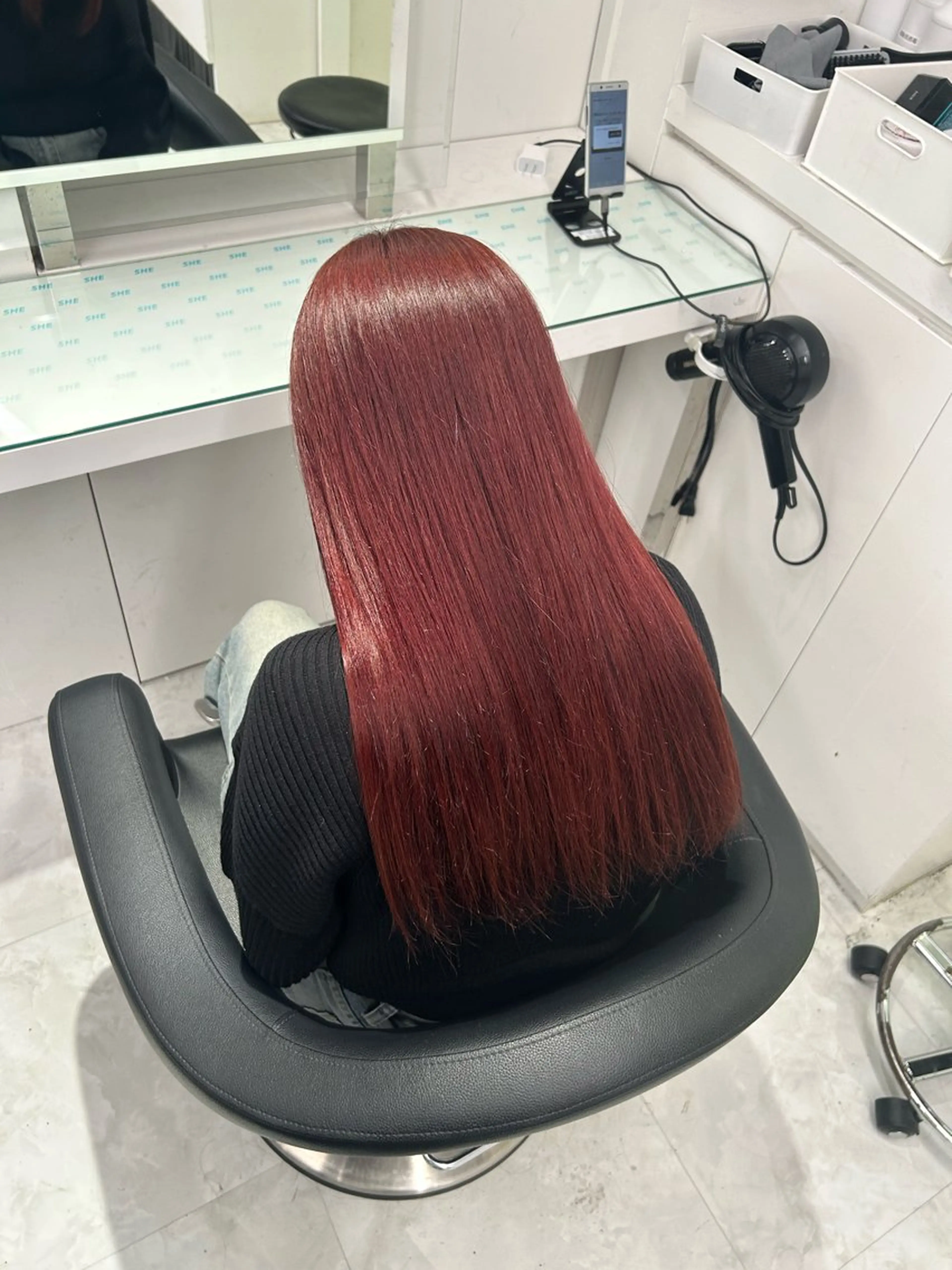 ロング カラー ヘアカラー トリートメント ヘッドスパ ヘアセット 🩷暖色カラー🩷 BONのヘアスタイル